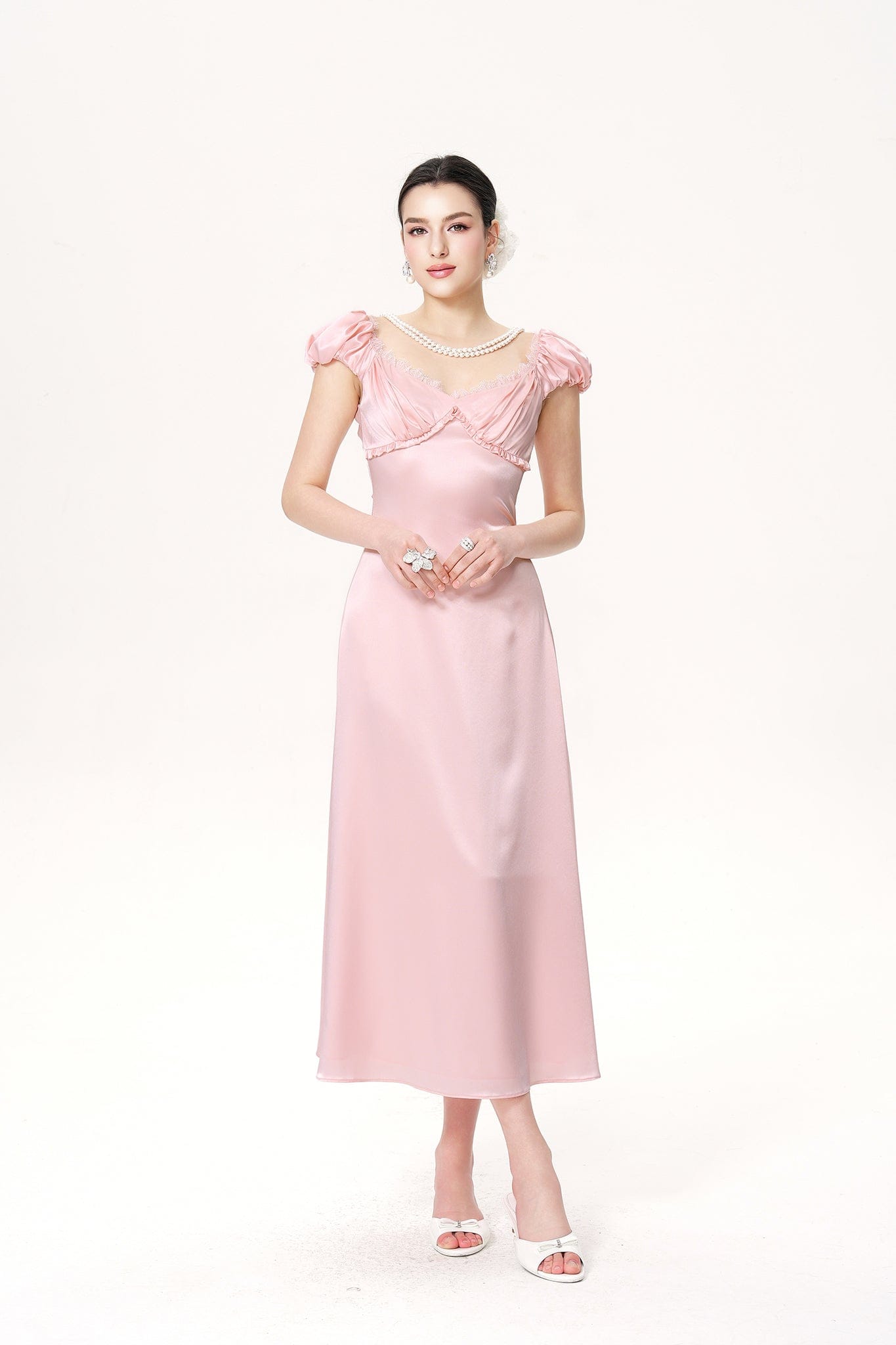 Elara Dress (Pink) made by Nana Jacqueline