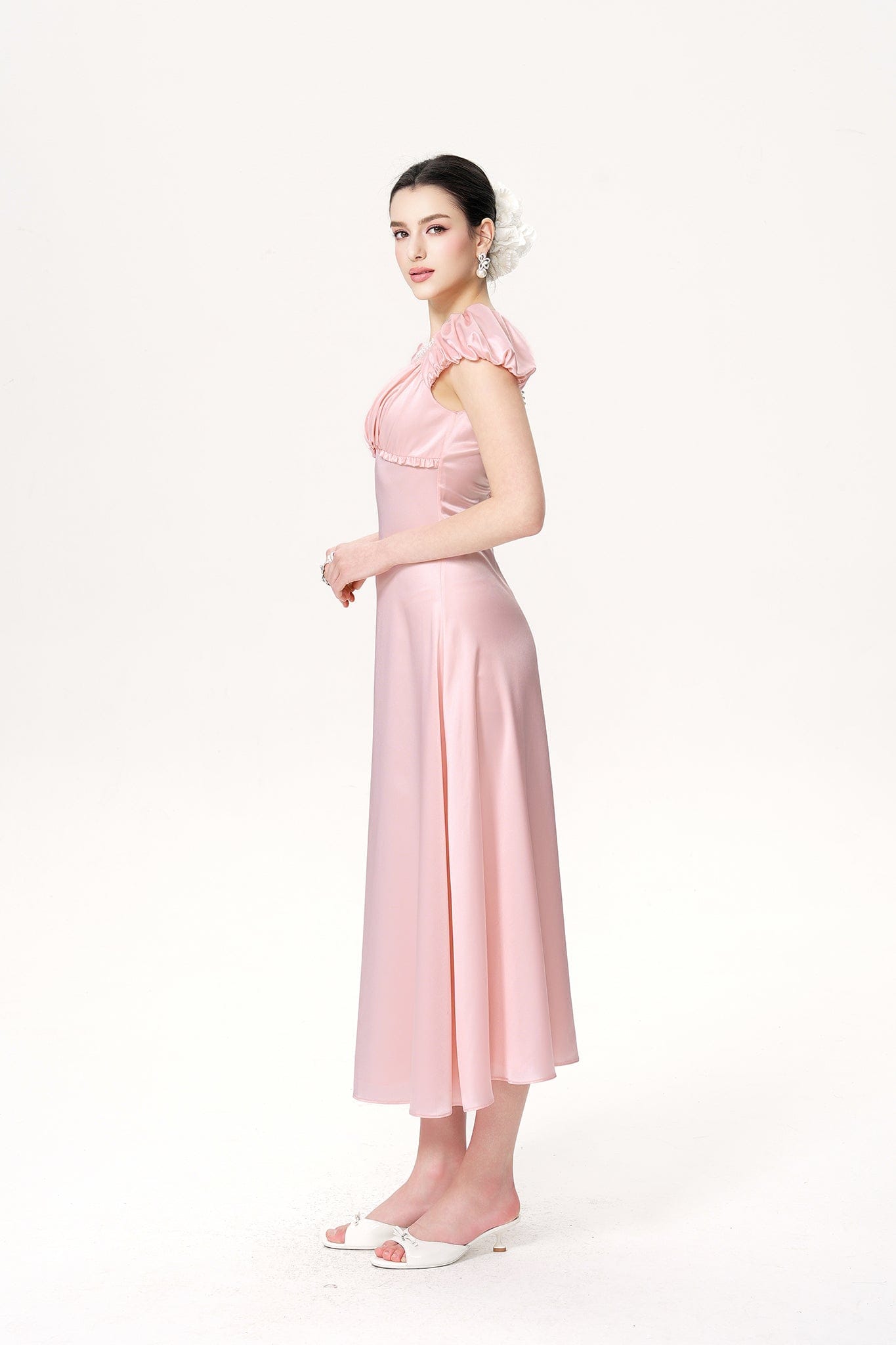 Elara Dress (Pink) made by Nana Jacqueline