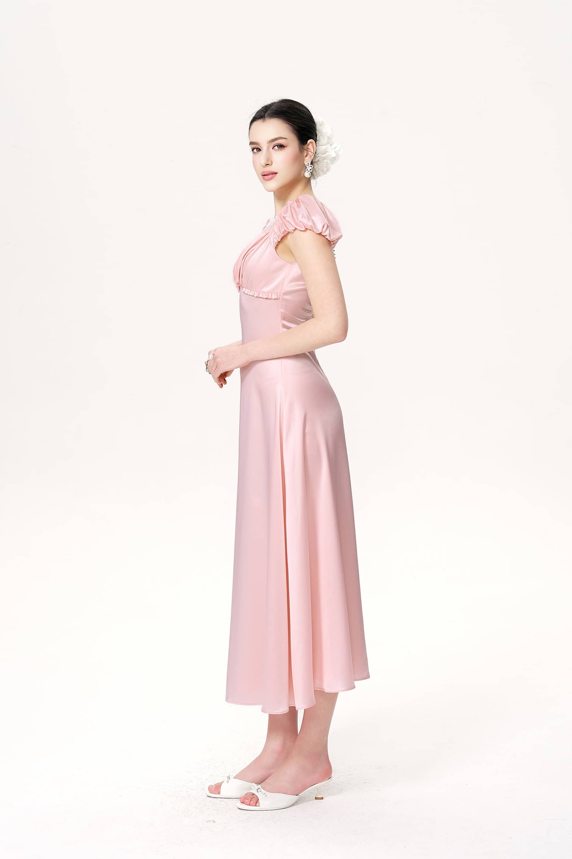 Elara Dress (Pink) made by Nana Jacqueline