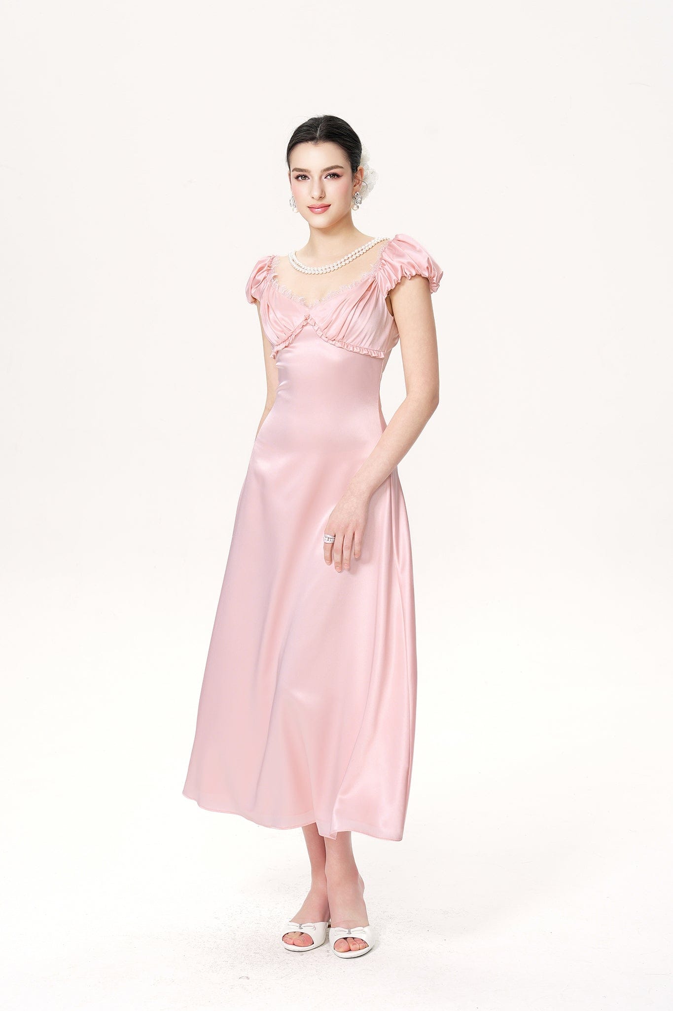 Elara Dress (Pink) made by Nana Jacqueline