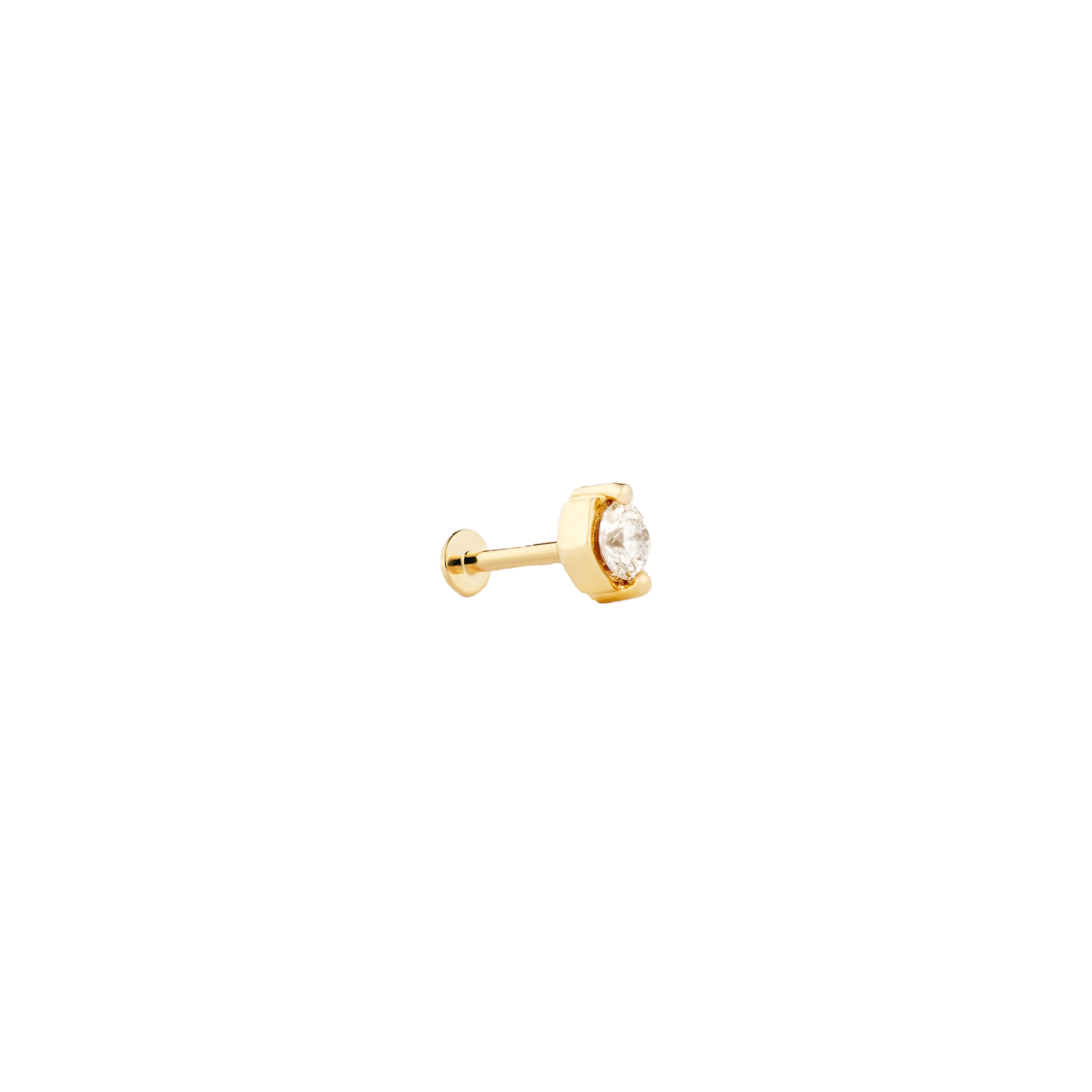 IVORY LABRET - LARGE - WHITE DIAMOND & YELLOW GOLD made by ENNUI