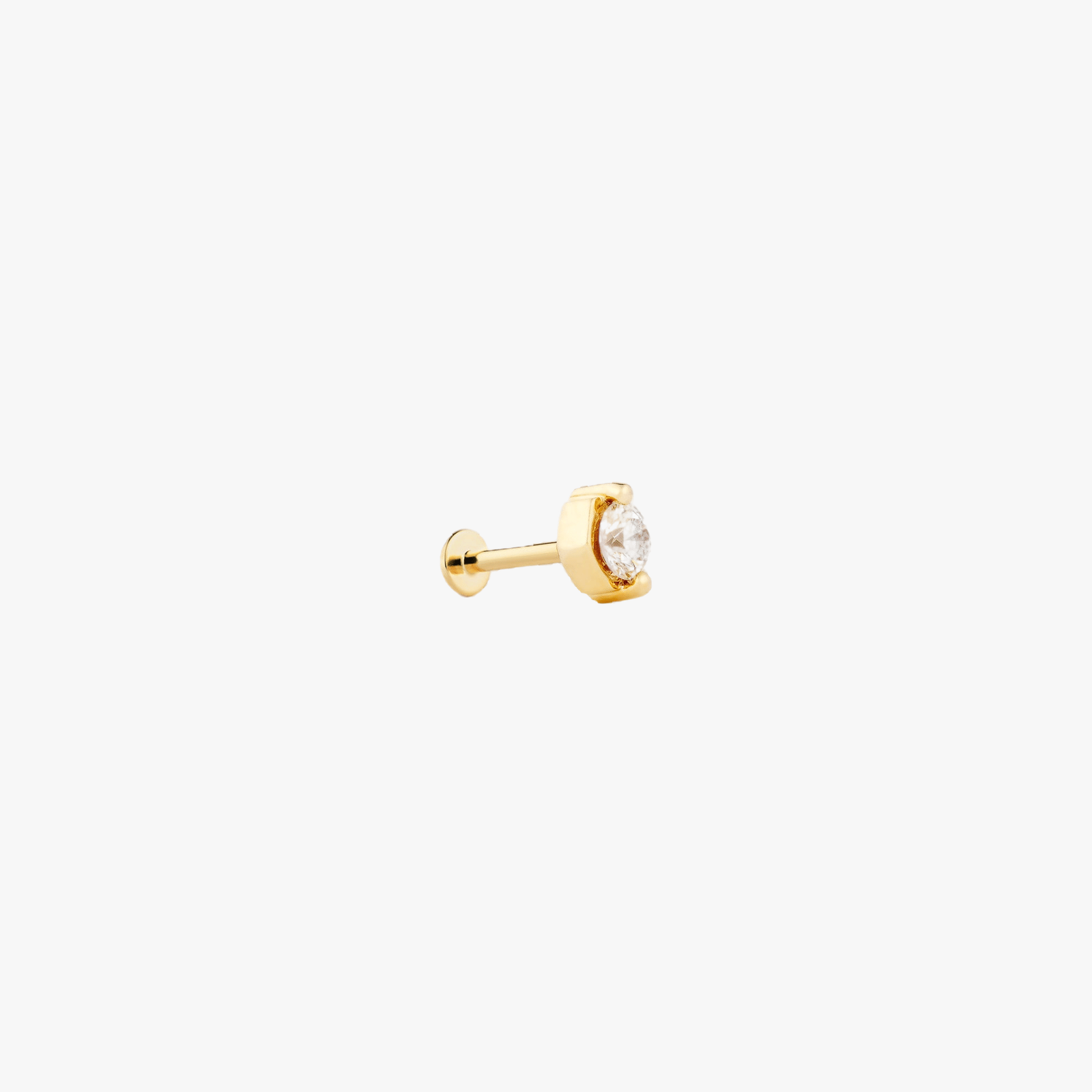 IVORY LABRET - LARGE - WHITE DIAMOND & YELLOW GOLD made by ENNUI