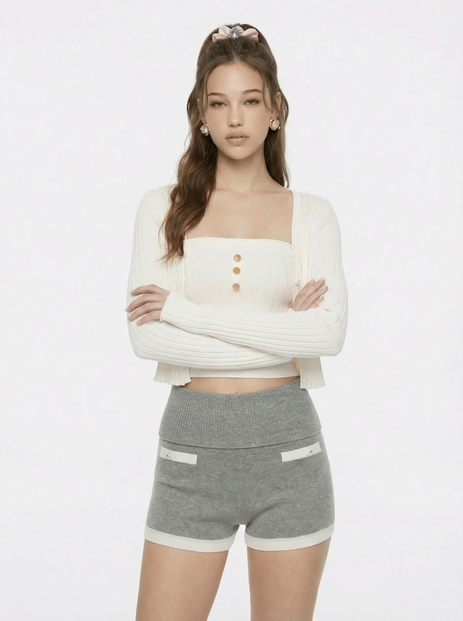 Tessa White Knit Tube Top made by Nana Jacqueline