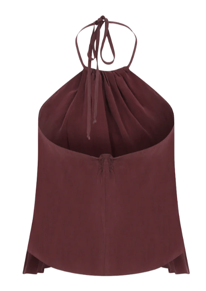Mui Top in Red Plum in Red made by Nazli Ceren