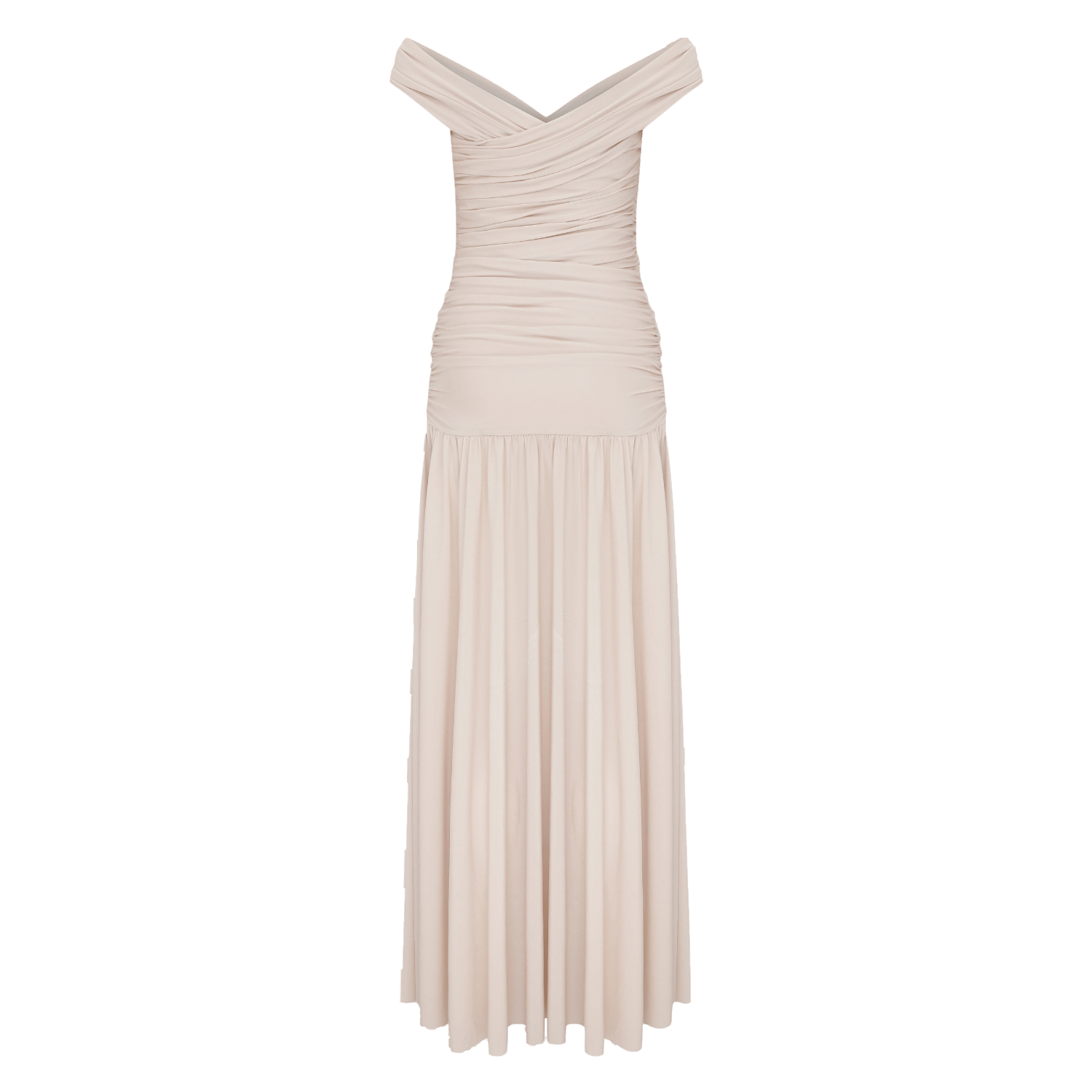 Purley Jersey Long Dress in Cuban Sand in Beige made by Nazli Ceren