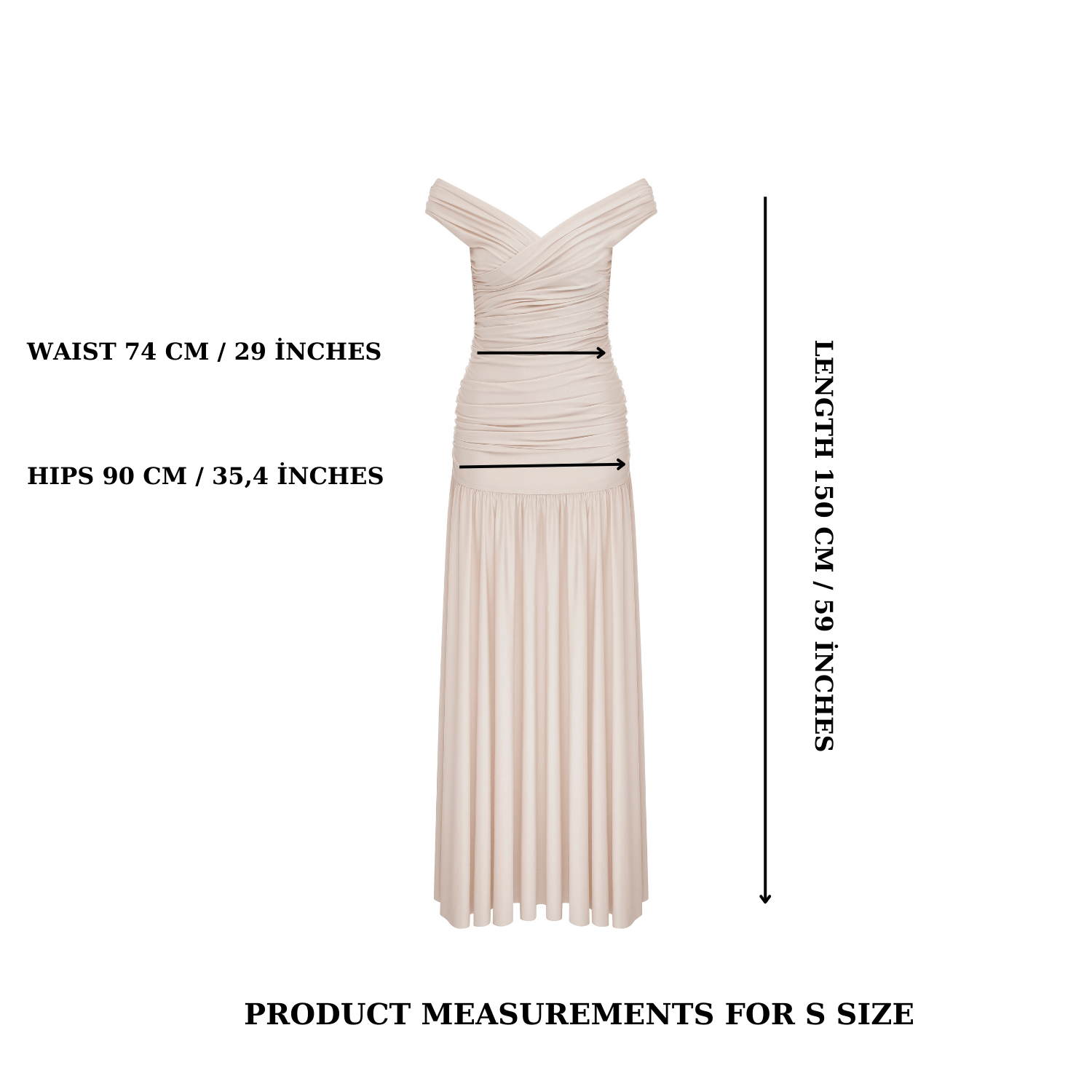 Purley Jersey Long Dress in Cuban Sand in Beige made by Nazli Ceren