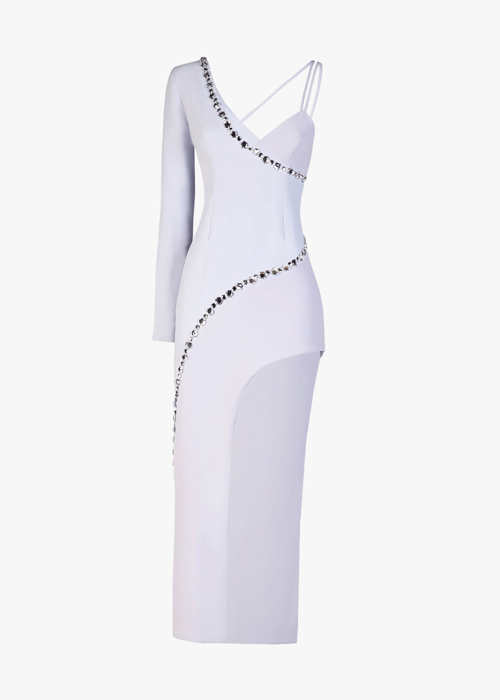 Leila embellished evening crepe dress made by Monika Dimova