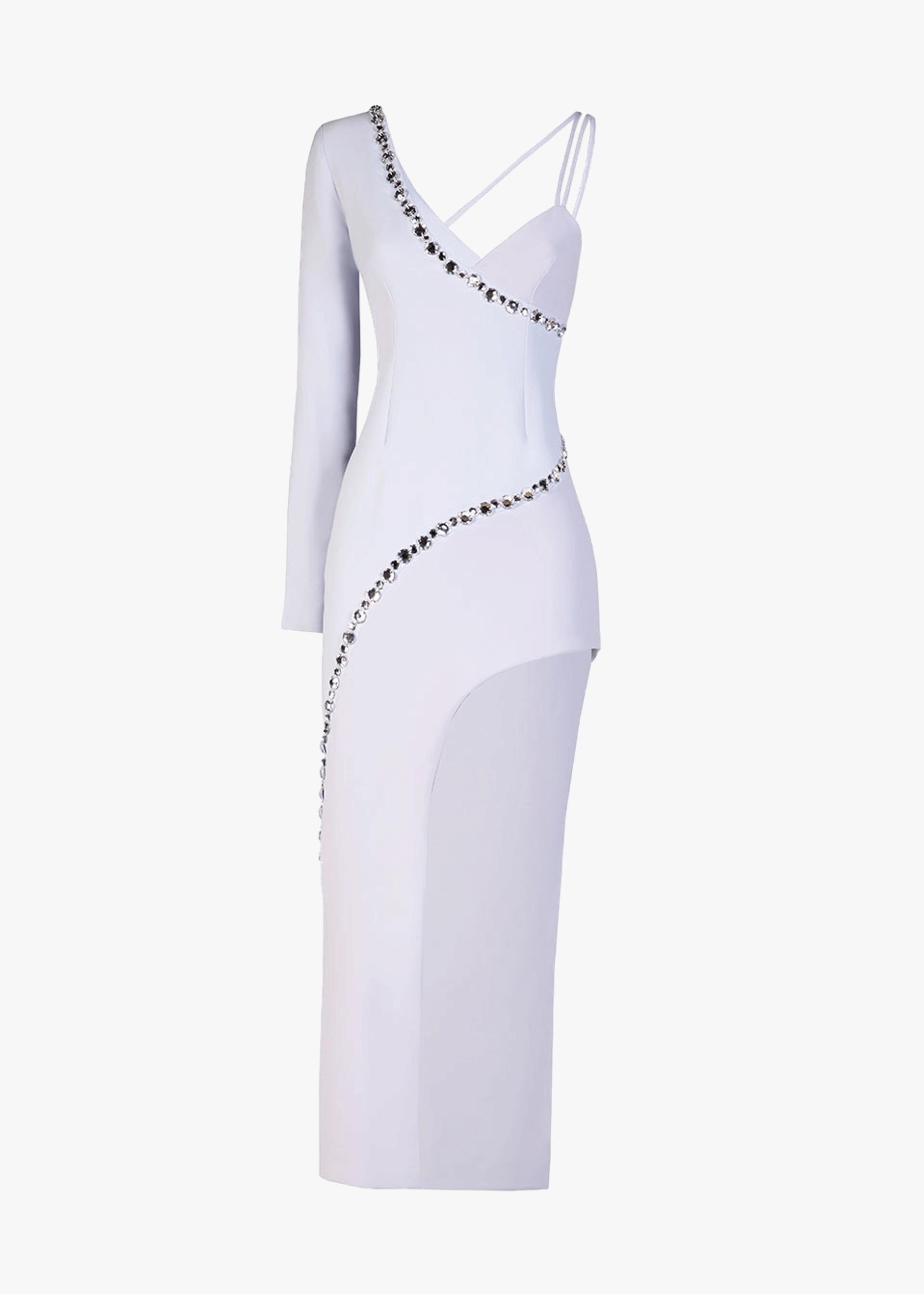 Leila embellished evening crepe dress made by Monika Dimova