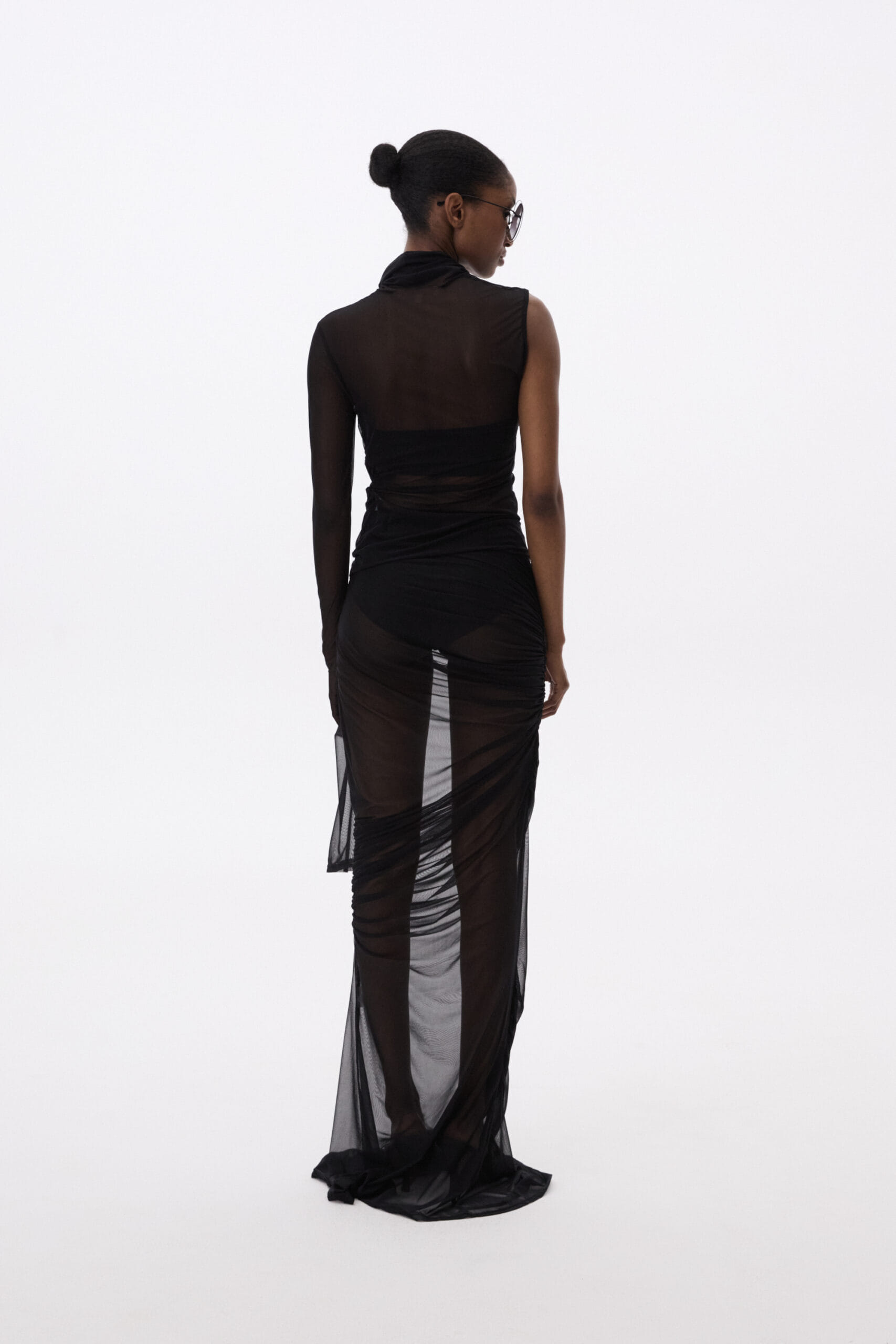 Asymmetric Transparent Blouse made by YAVORSKA