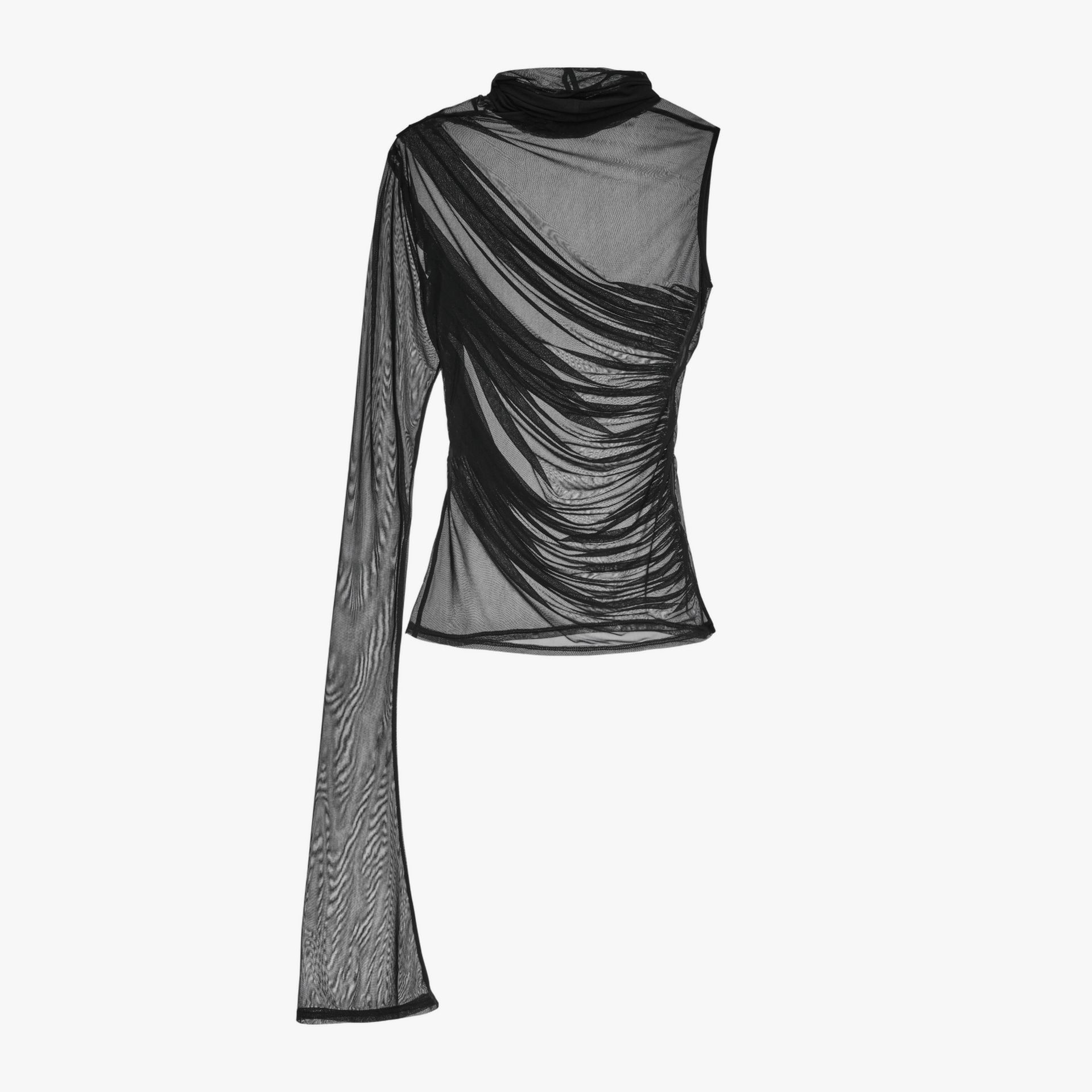 Asymmetric Transparent Blouse made by YAVORSKA