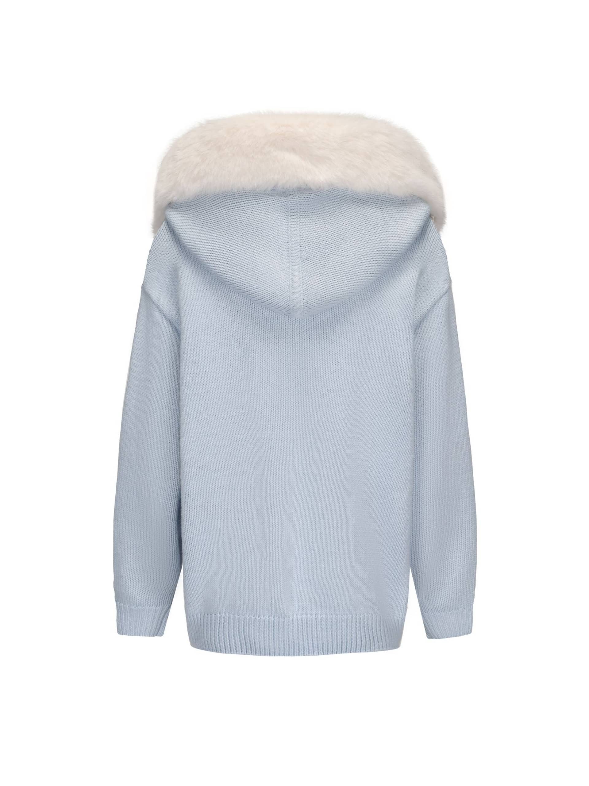 Ava Fur Sweatshirt (Blue) made by Nana Jacqueline