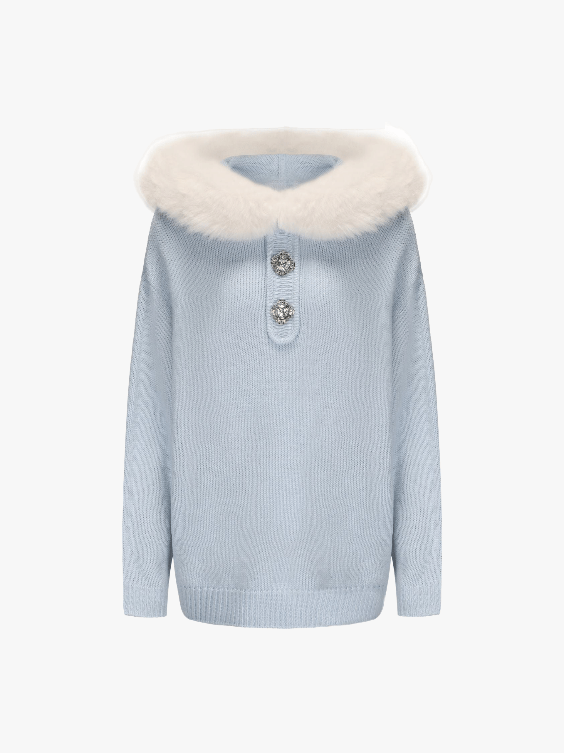 Ava Fur Sweatshirt (Blue) made by Nana Jacqueline