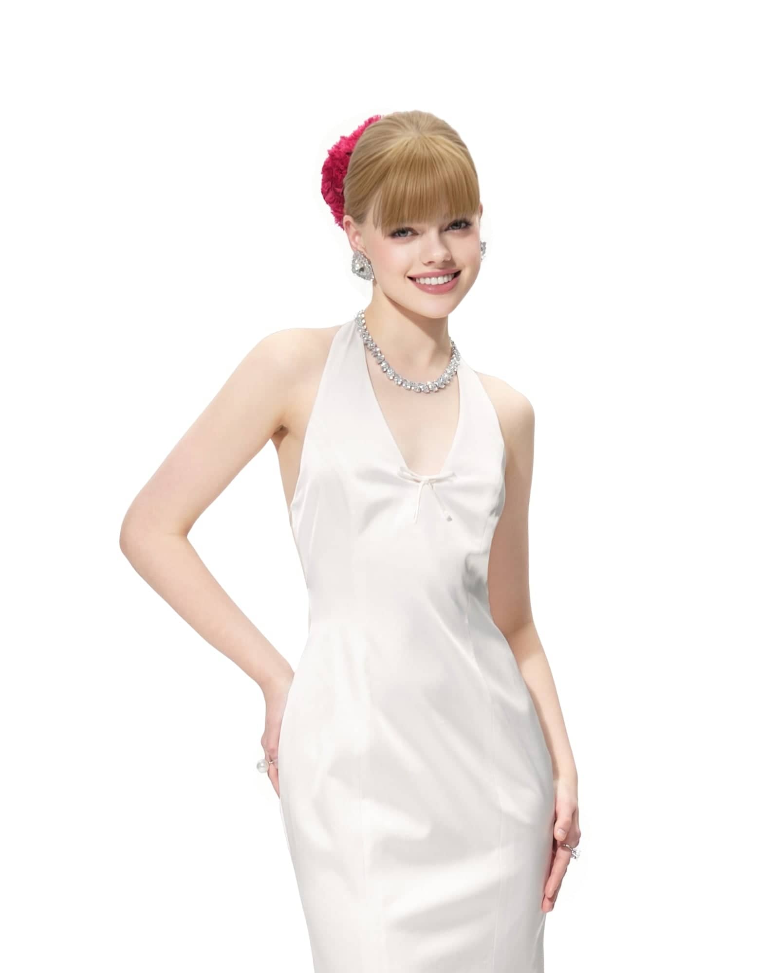 Fiona Dress (White) made by Nana Jacqueline