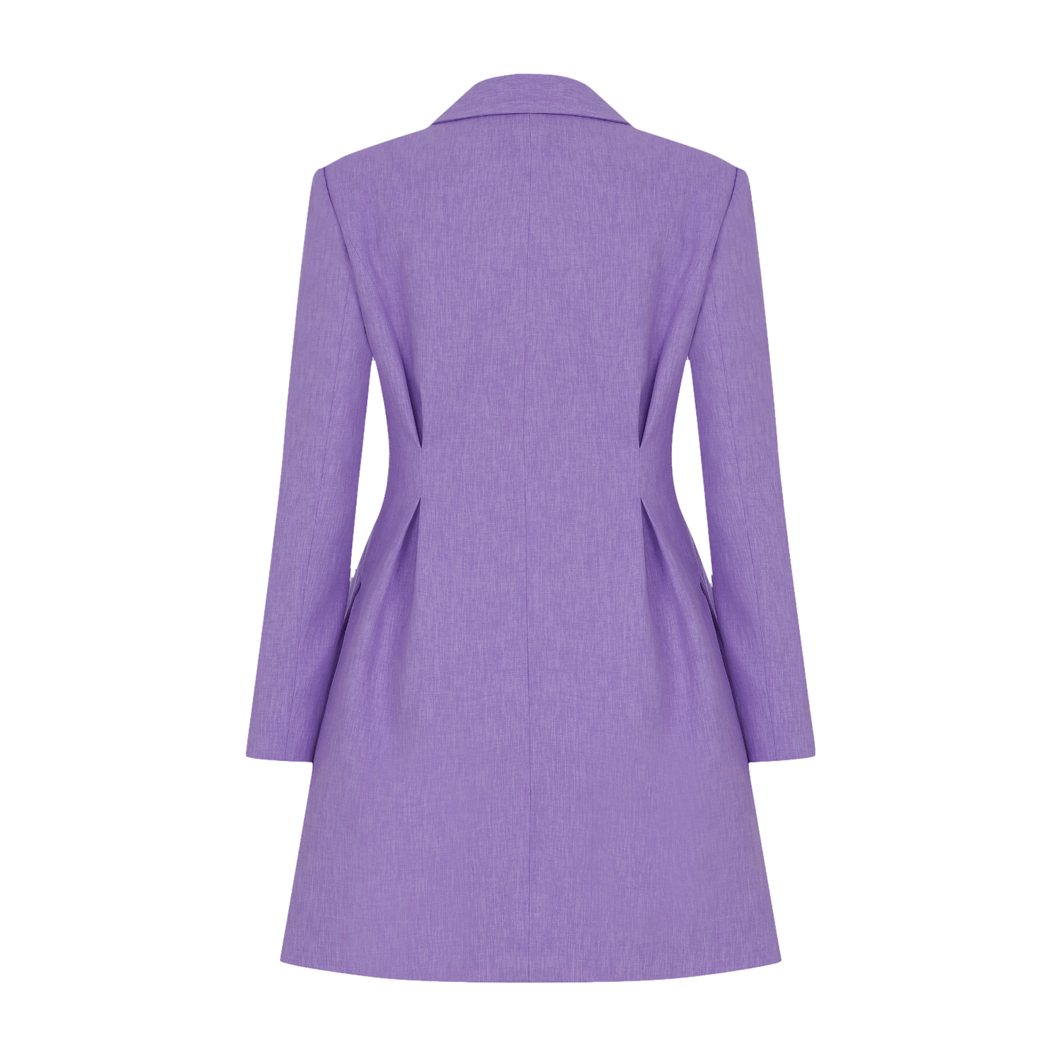 Valerie Shoulder-Padded Blazer Dress in Mauve Mist in Purple made by Nazli Ceren