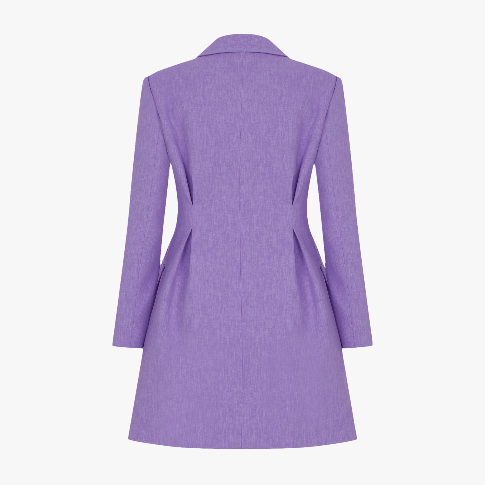 Valerie Shoulder-Padded Blazer Dress in Mauve Mist in Purple made by Nazli Ceren