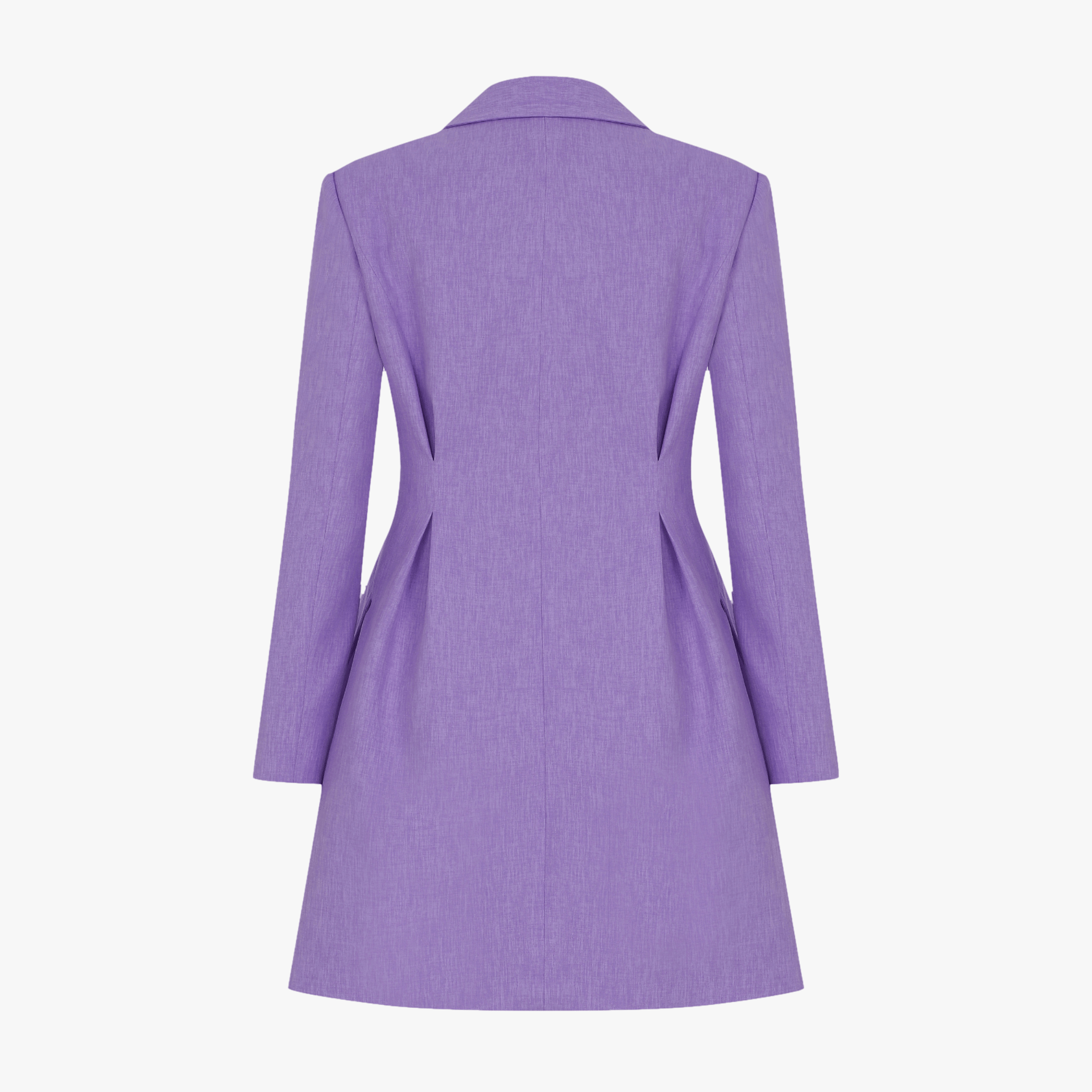 Valerie Shoulder-Padded Blazer Dress in Mauve Mist in Purple made by Nazli Ceren