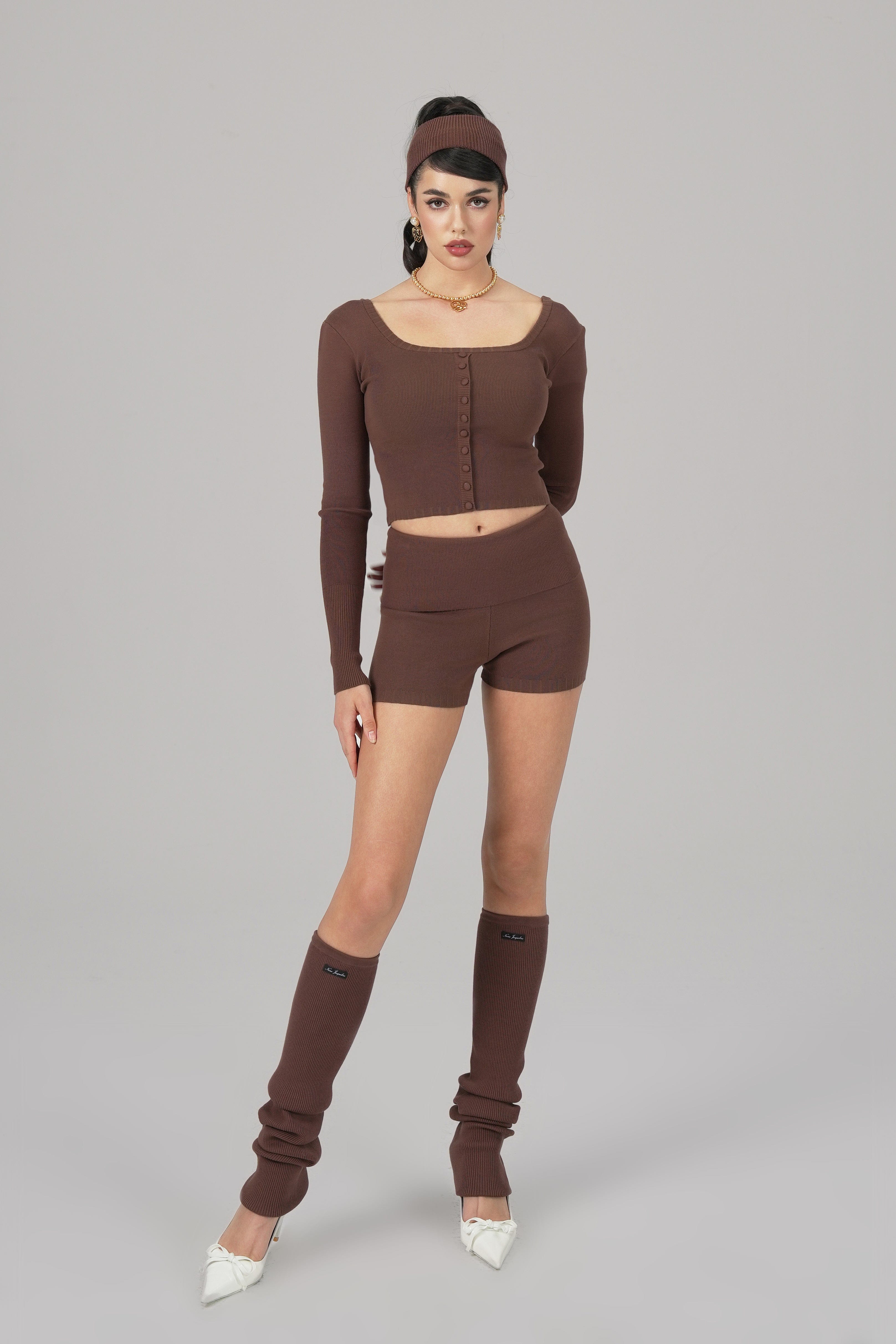 Holly Shorts (Brown) made by Nana Jacqueline