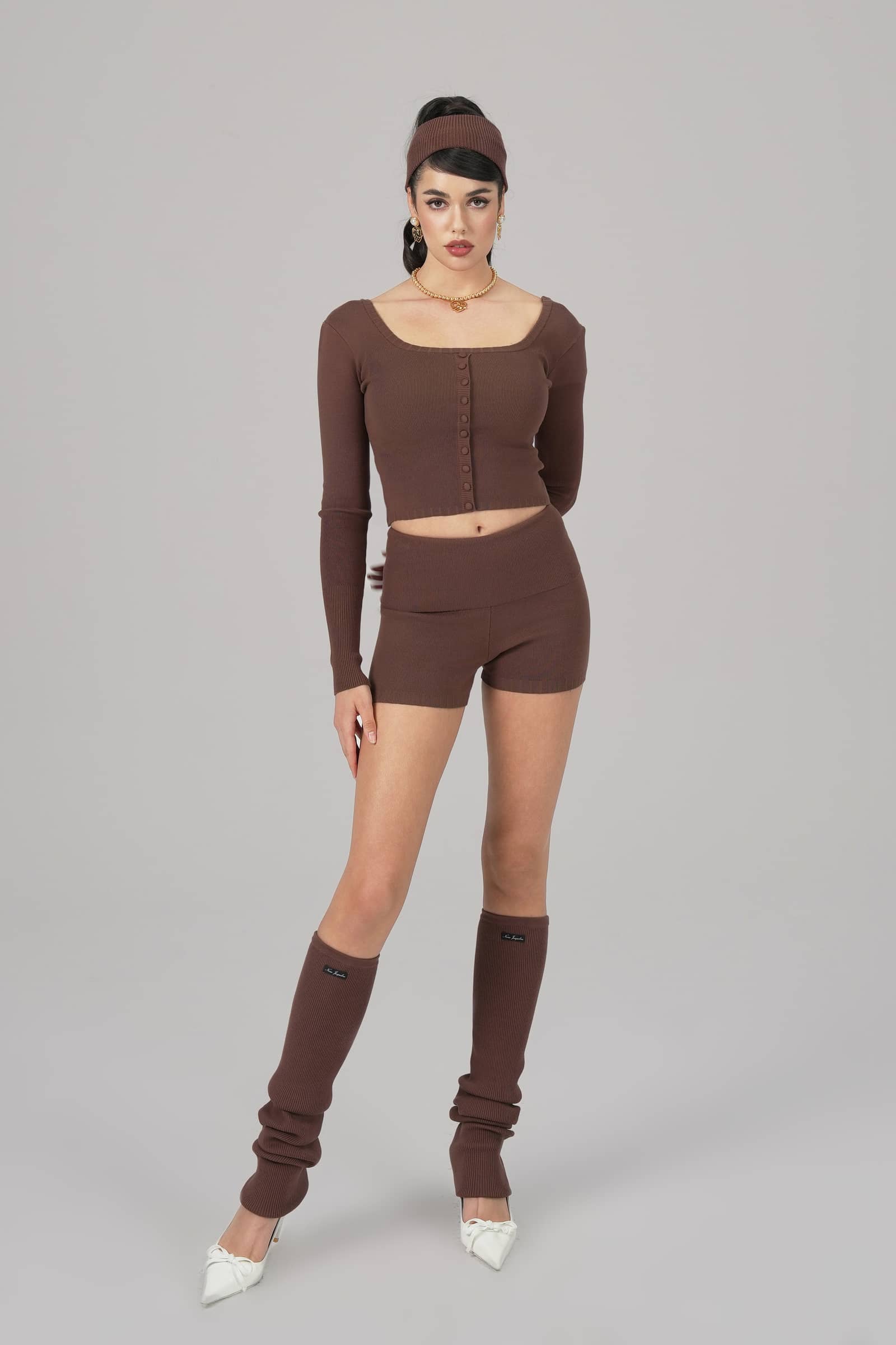 Holly Shorts (Brown) made by Nana Jacqueline