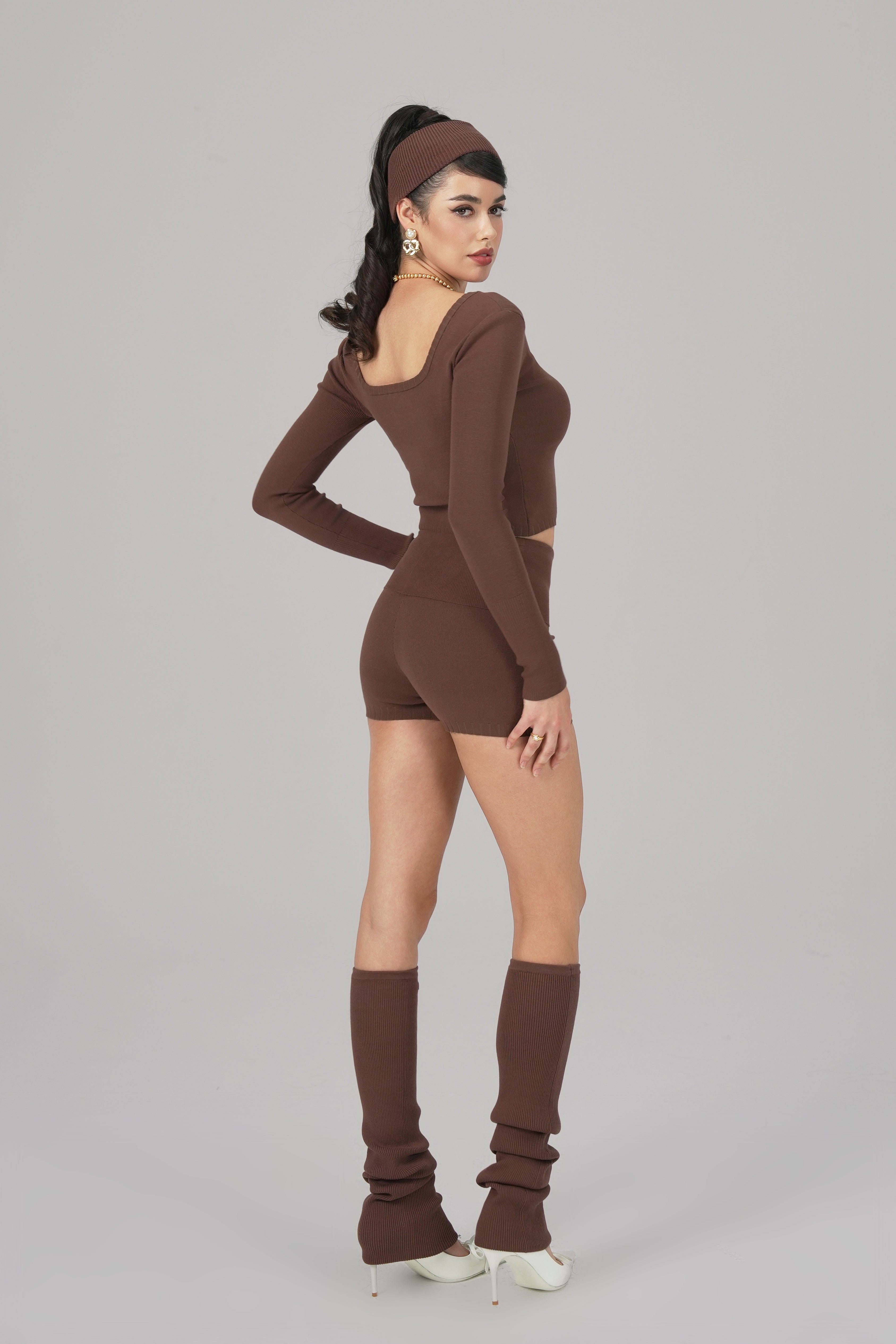 Holly Shorts (Brown) made by Nana Jacqueline