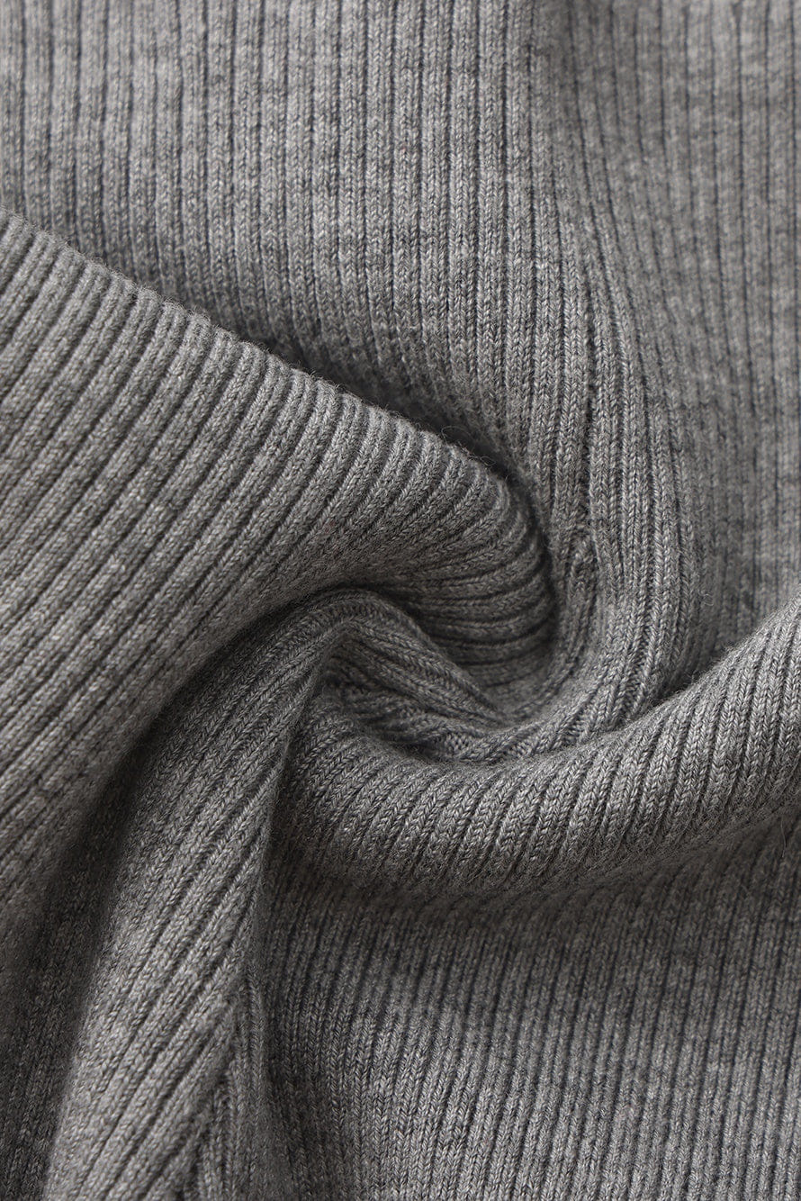 Ava Contrast Halter Knit Grey Romper made by Nana Jacqueline