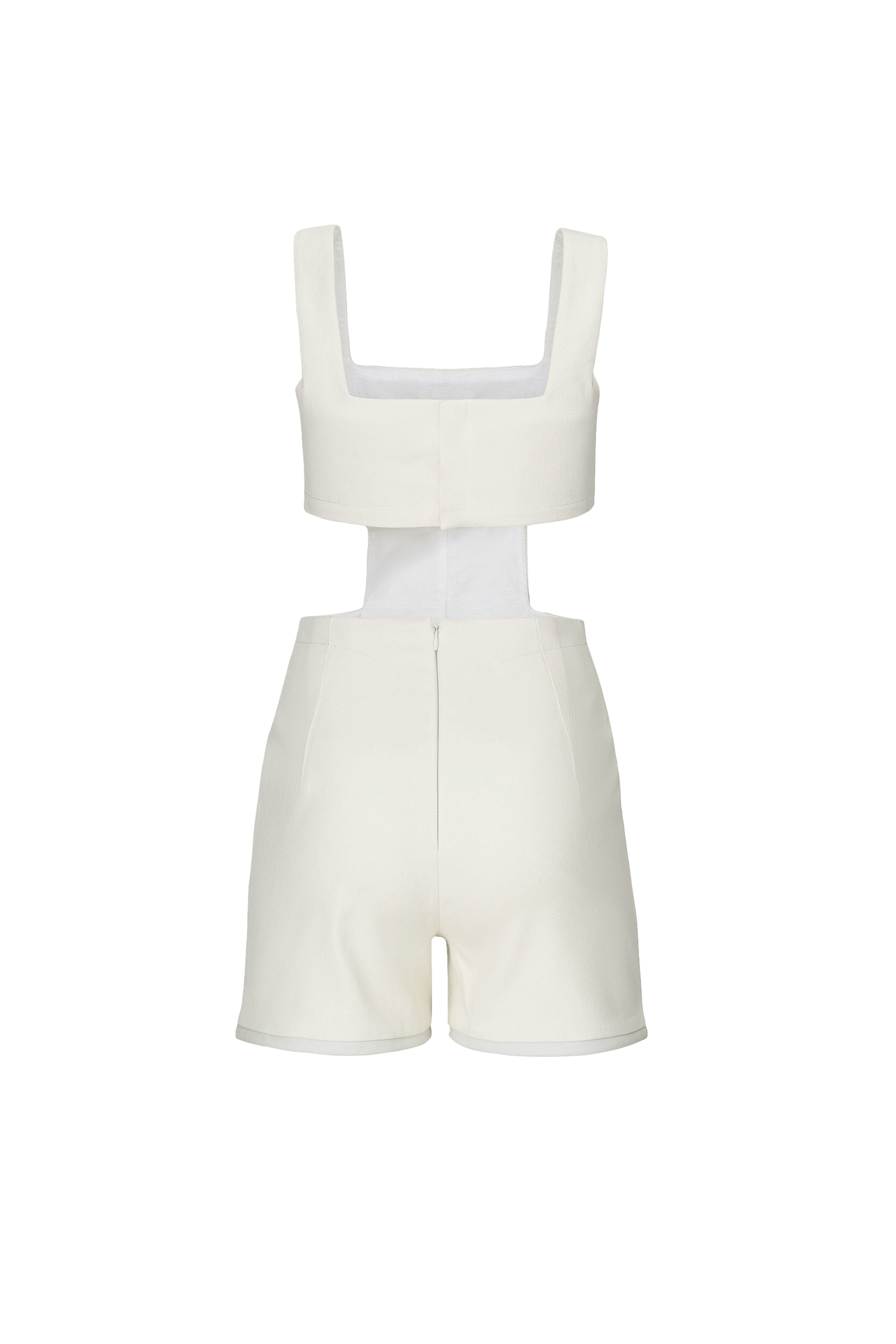 Pocket Denim Jumpsuit in White made by Vestiaire d'un Oiseau Libre