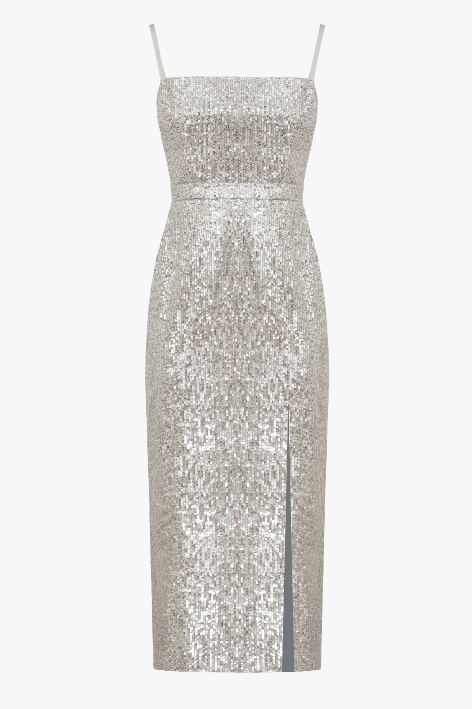 CHLOE silver sequin open back dress made by UNDRESS