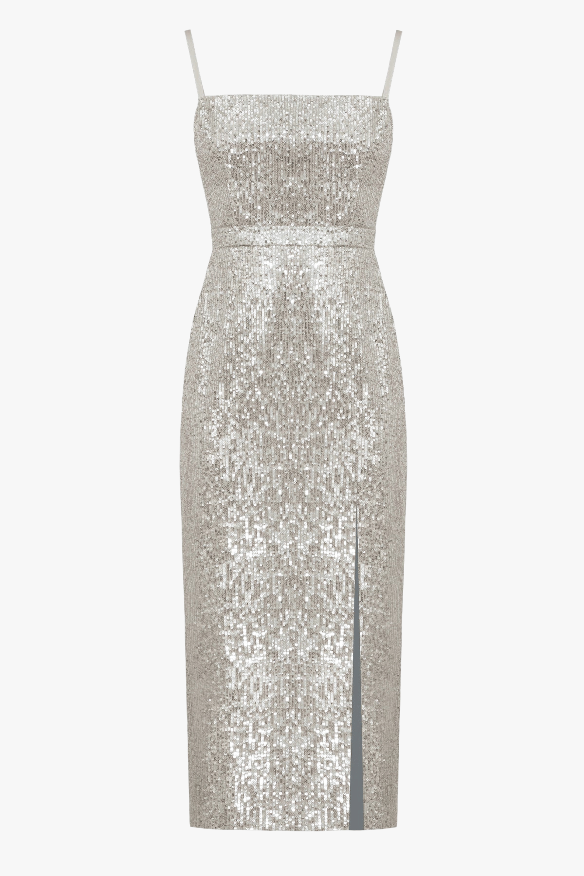 CHLOE silver sequin open back dress made by UNDRESS