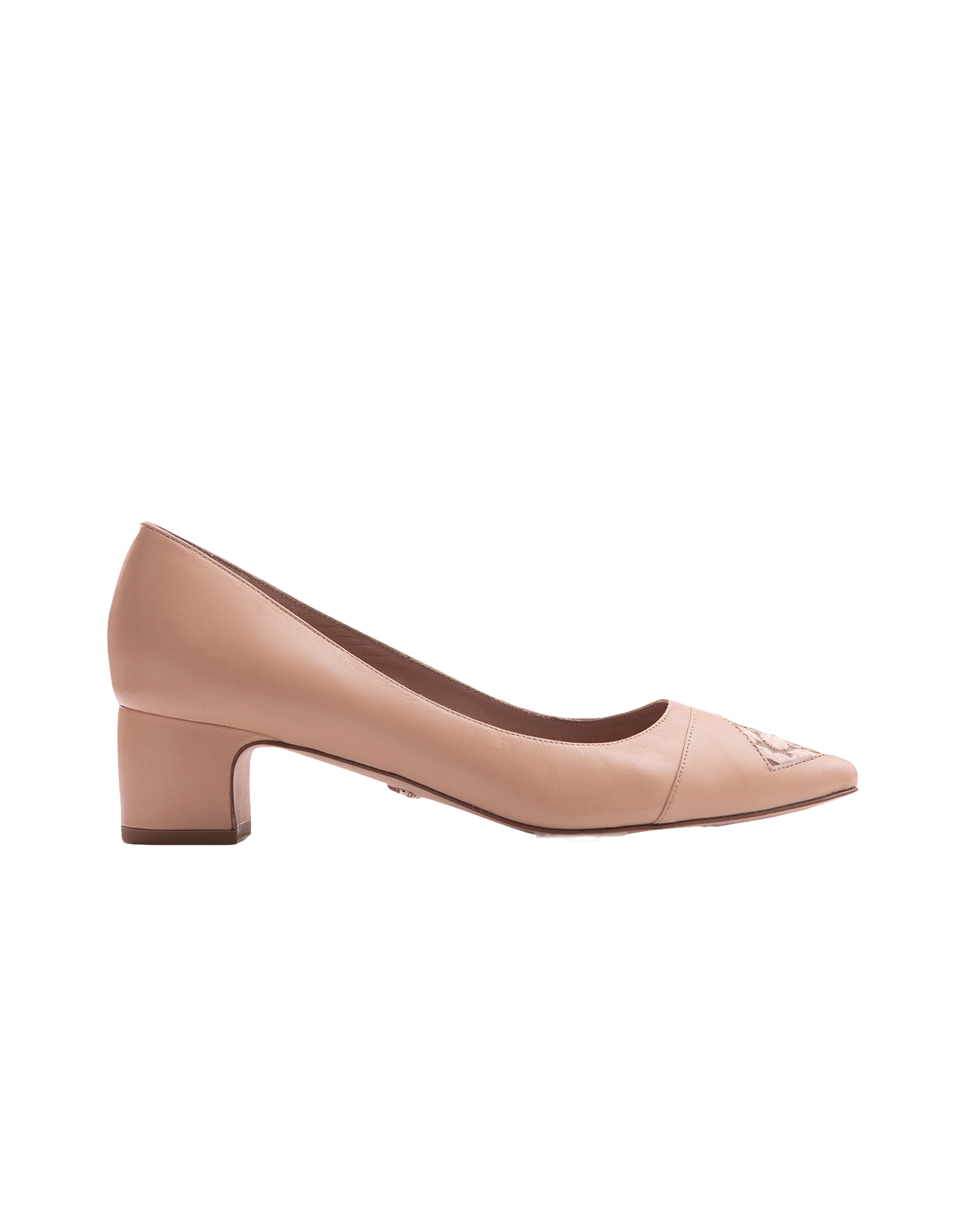 Fiorellini Pump Leather 45 Blanched Almond in Beige made by ATANA