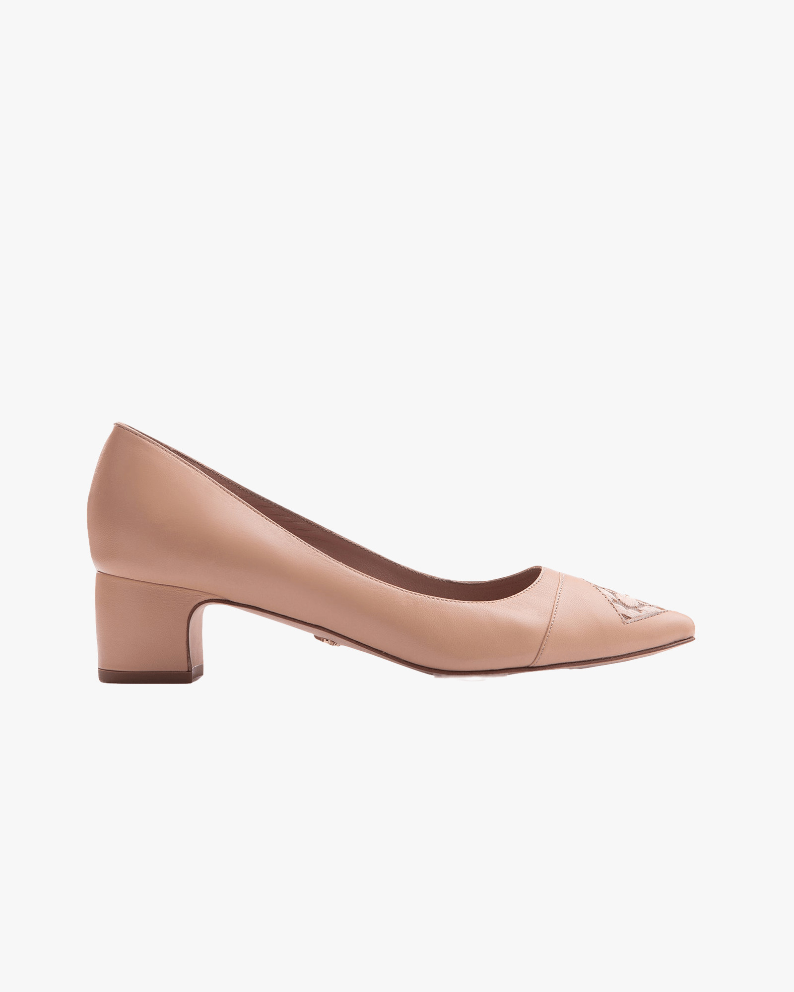 Fiorellini Pump Leather 45 Blanched Almond in Beige made by ATANA
