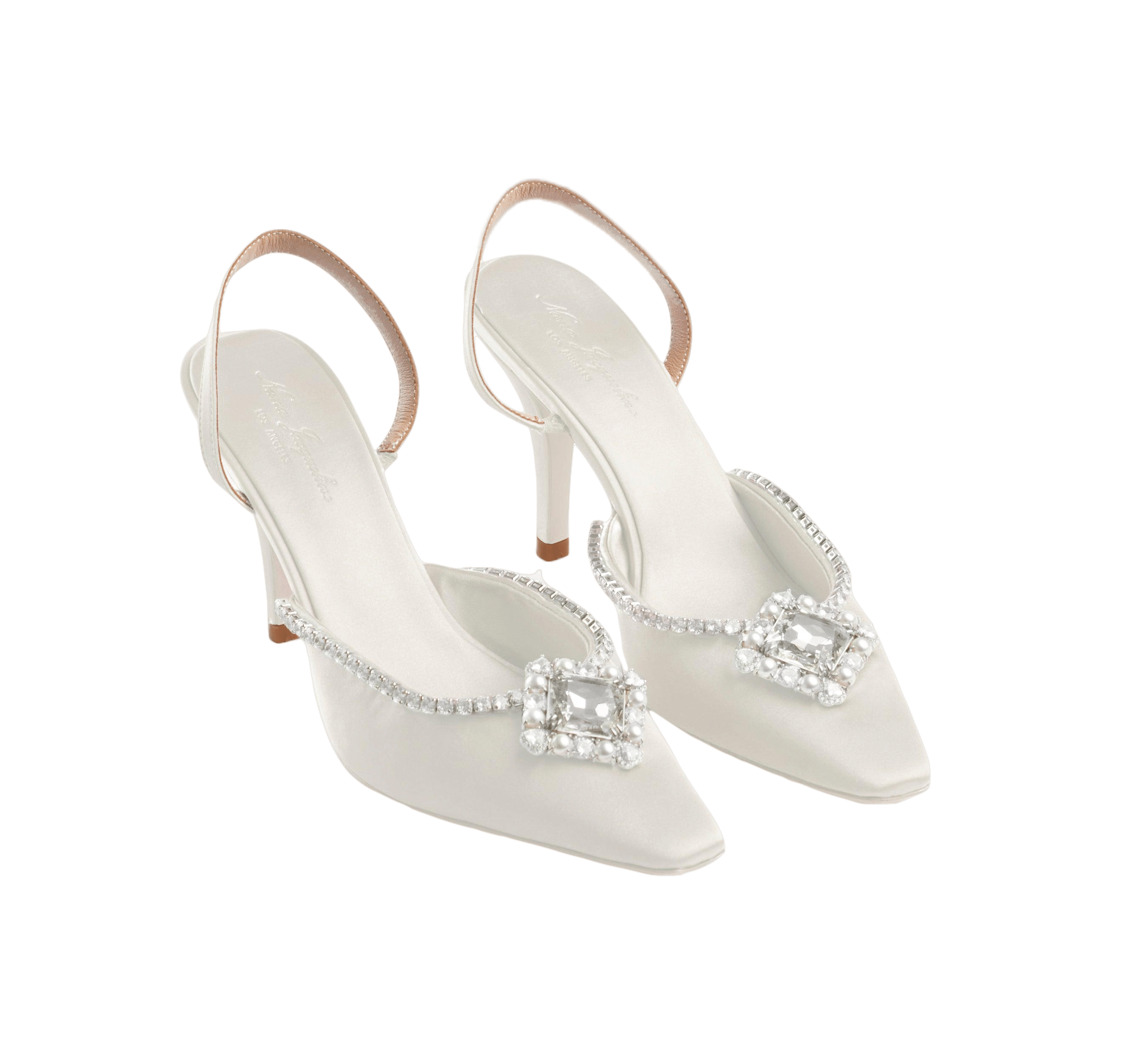 White Nia Heels (Final Sale) made by Nana Jacqueline