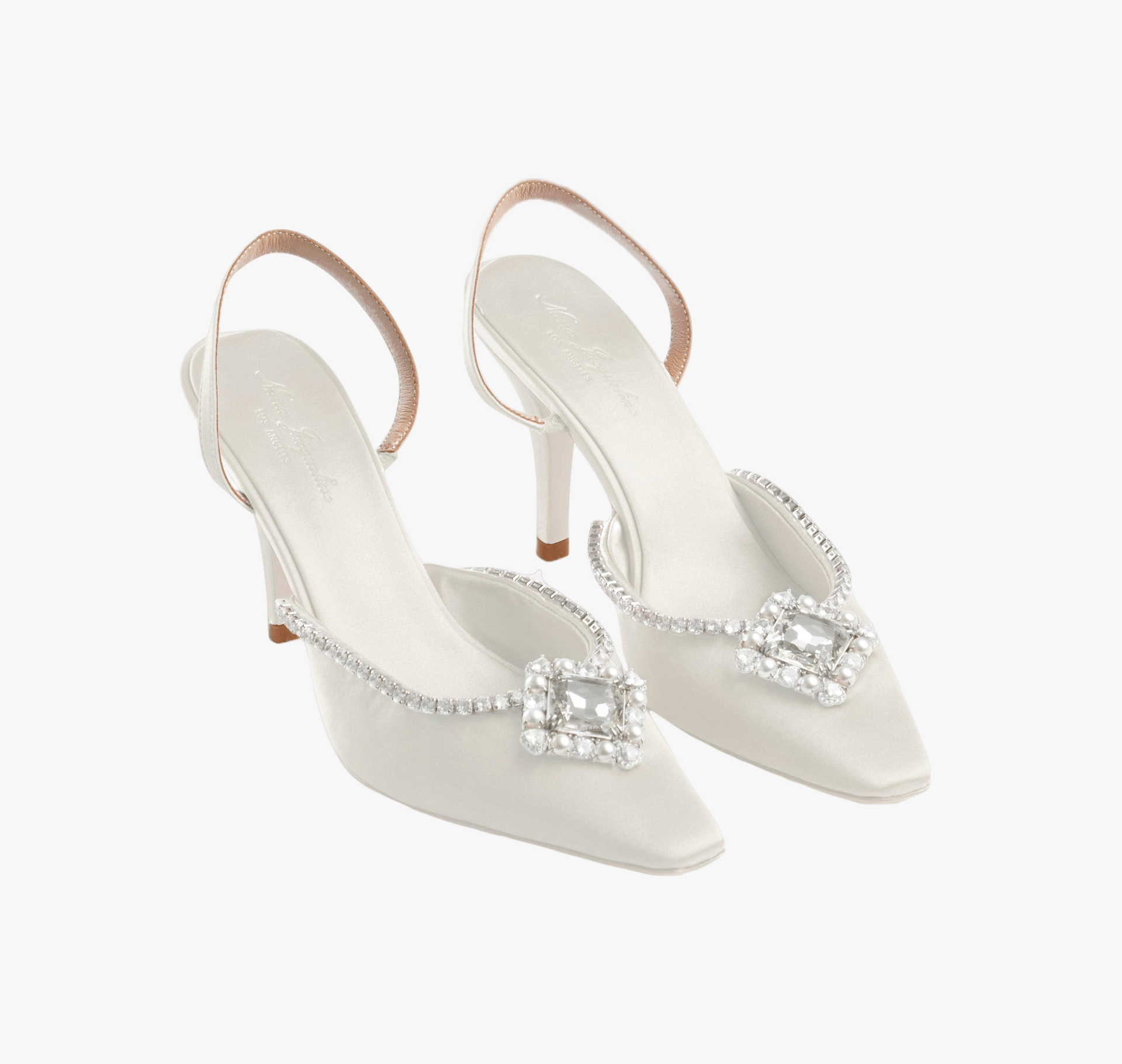 White Nia Heels (Final Sale) made by Nana Jacqueline