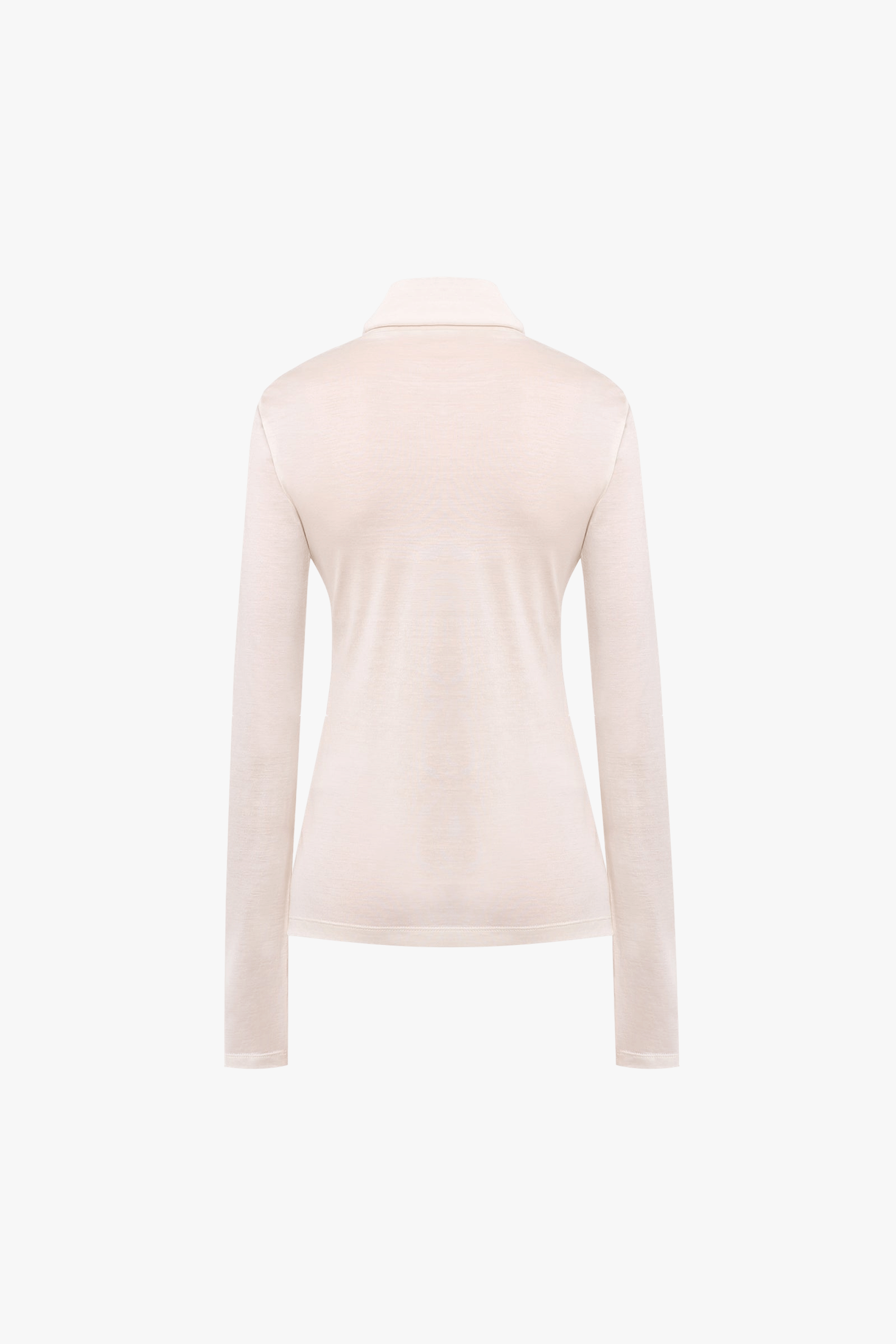 Turtleneck Long Sleeve White made by A.M.G