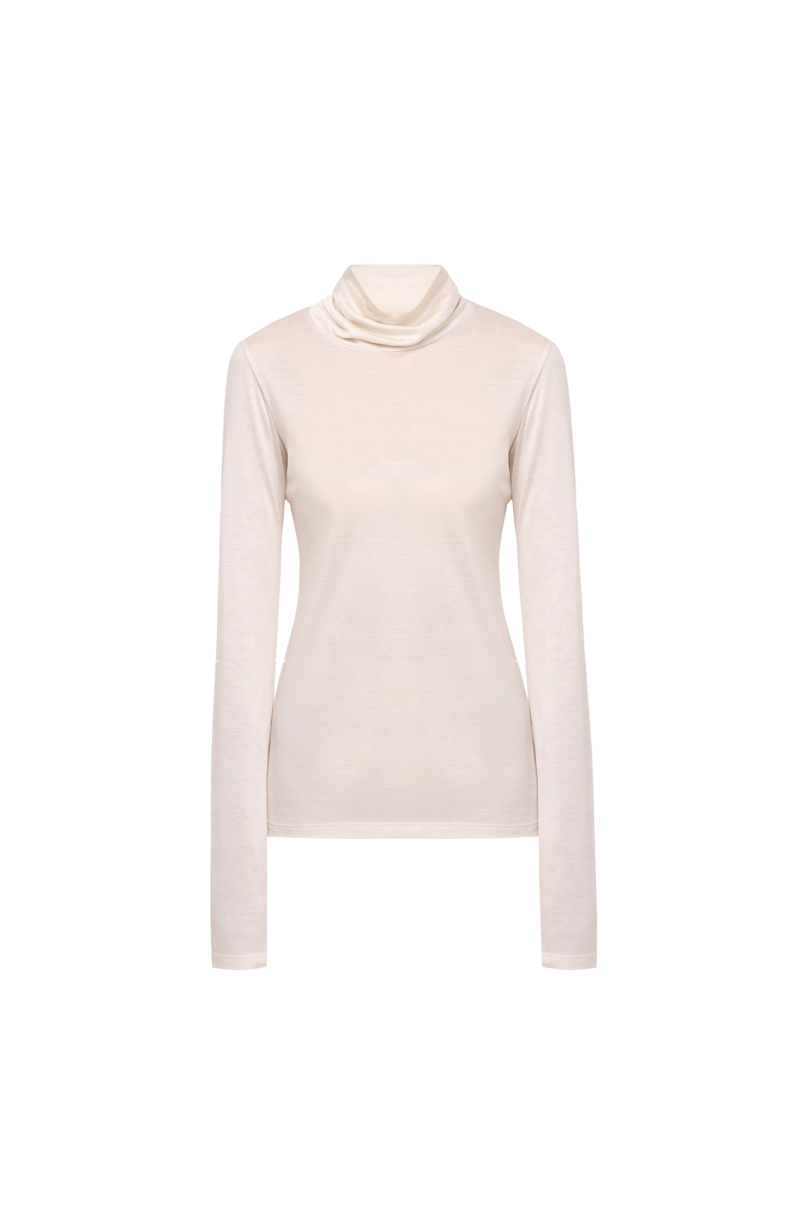 Turtleneck Long Sleeve White made by A.M.G