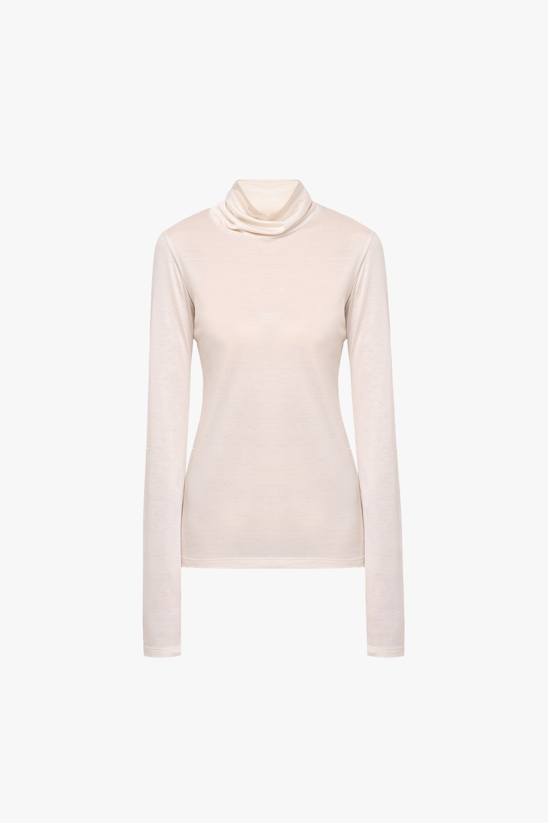 Turtleneck Long Sleeve White made by A.M.G