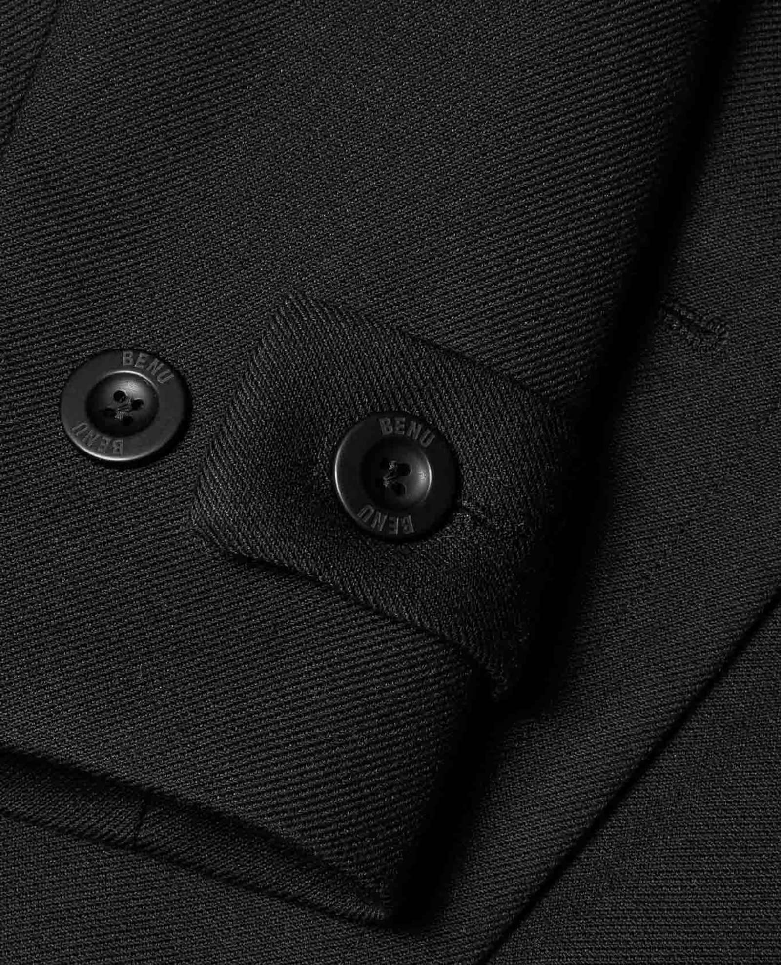 WOOL COAT WITH LEADPOTS made by BENU Studio