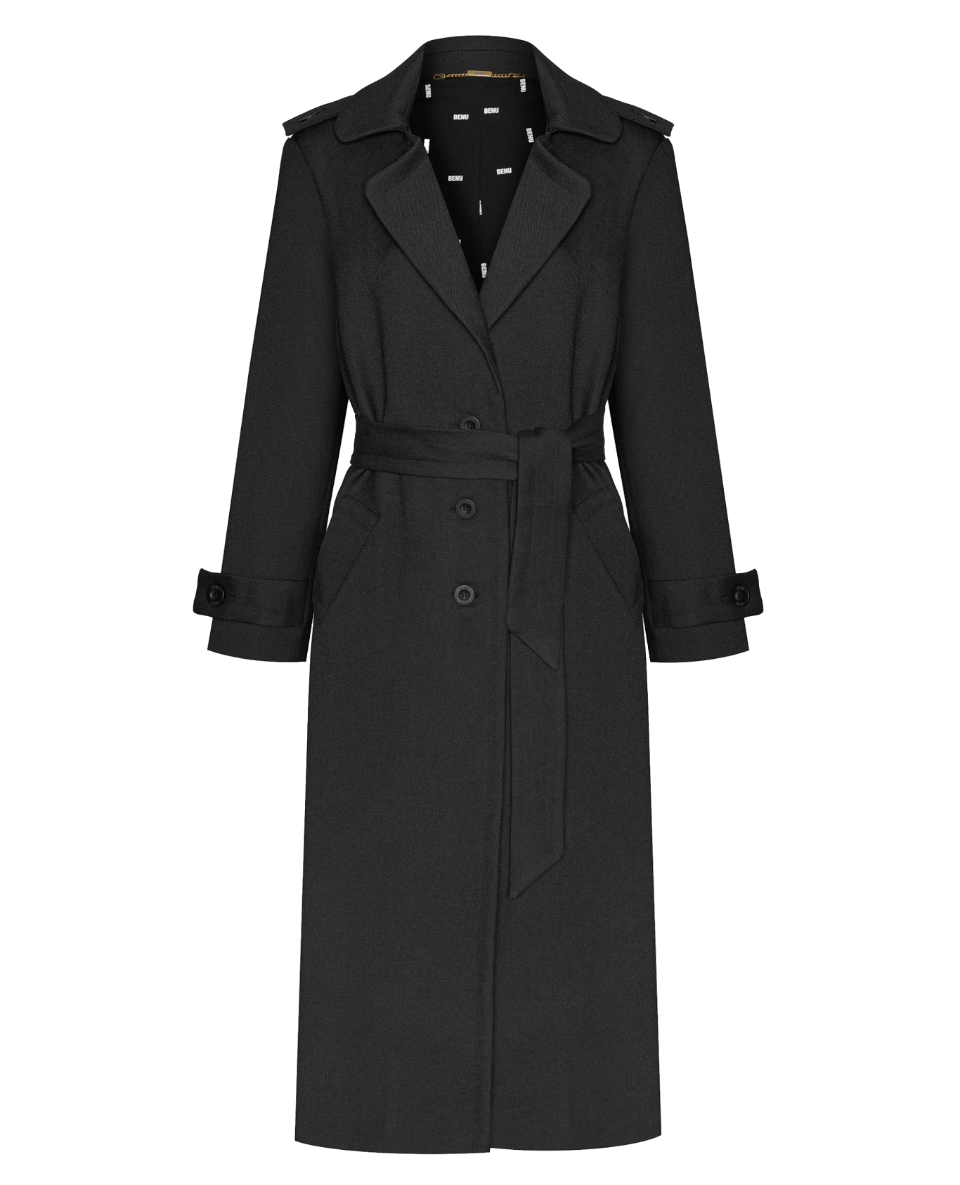 WOOL COAT WITH LEADPOTS made by BENU Studio