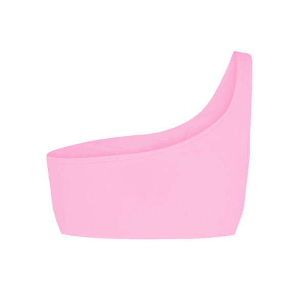 Callie Co-ord One Shoulder Top Pink in Pink made by Oceanus Swimwear