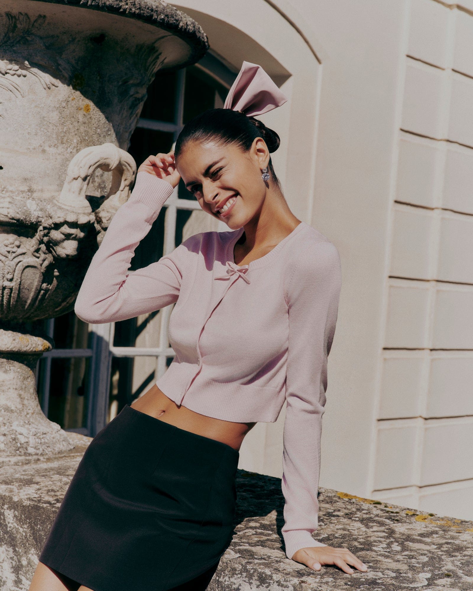 Audrina Cardigan (Pink) made by Nana Jacqueline