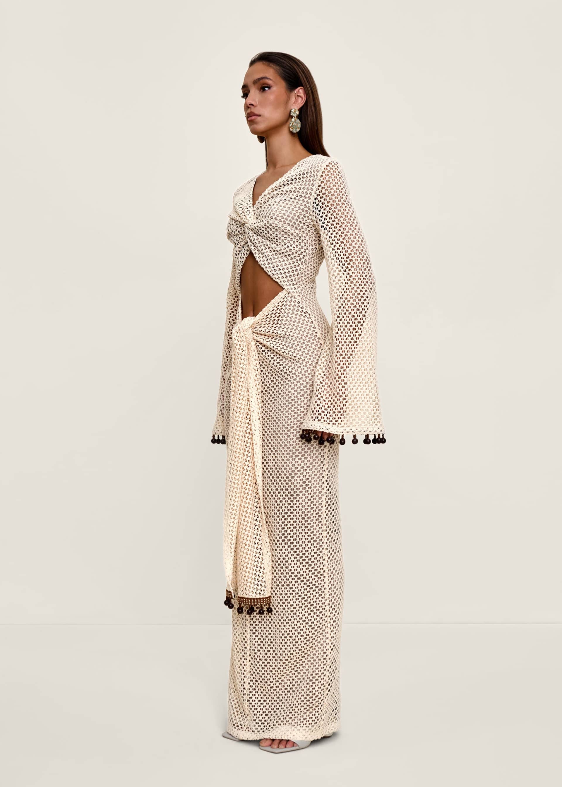 TERI CROCHET DRESS - CREAM made by Andrea Iyamah