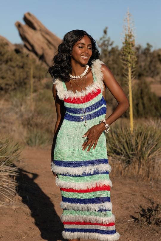 Pansy Handmade Knit Dress made by ANDREEVA