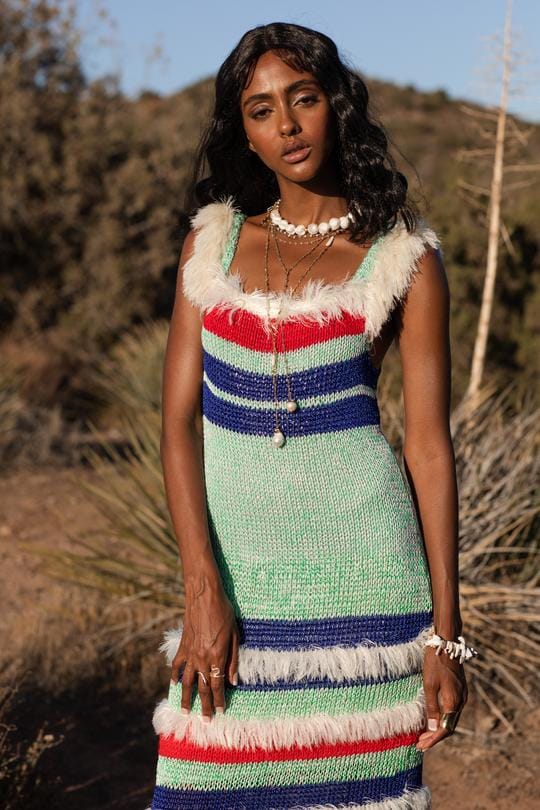 Pansy Handmade Knit Dress made by ANDREEVA