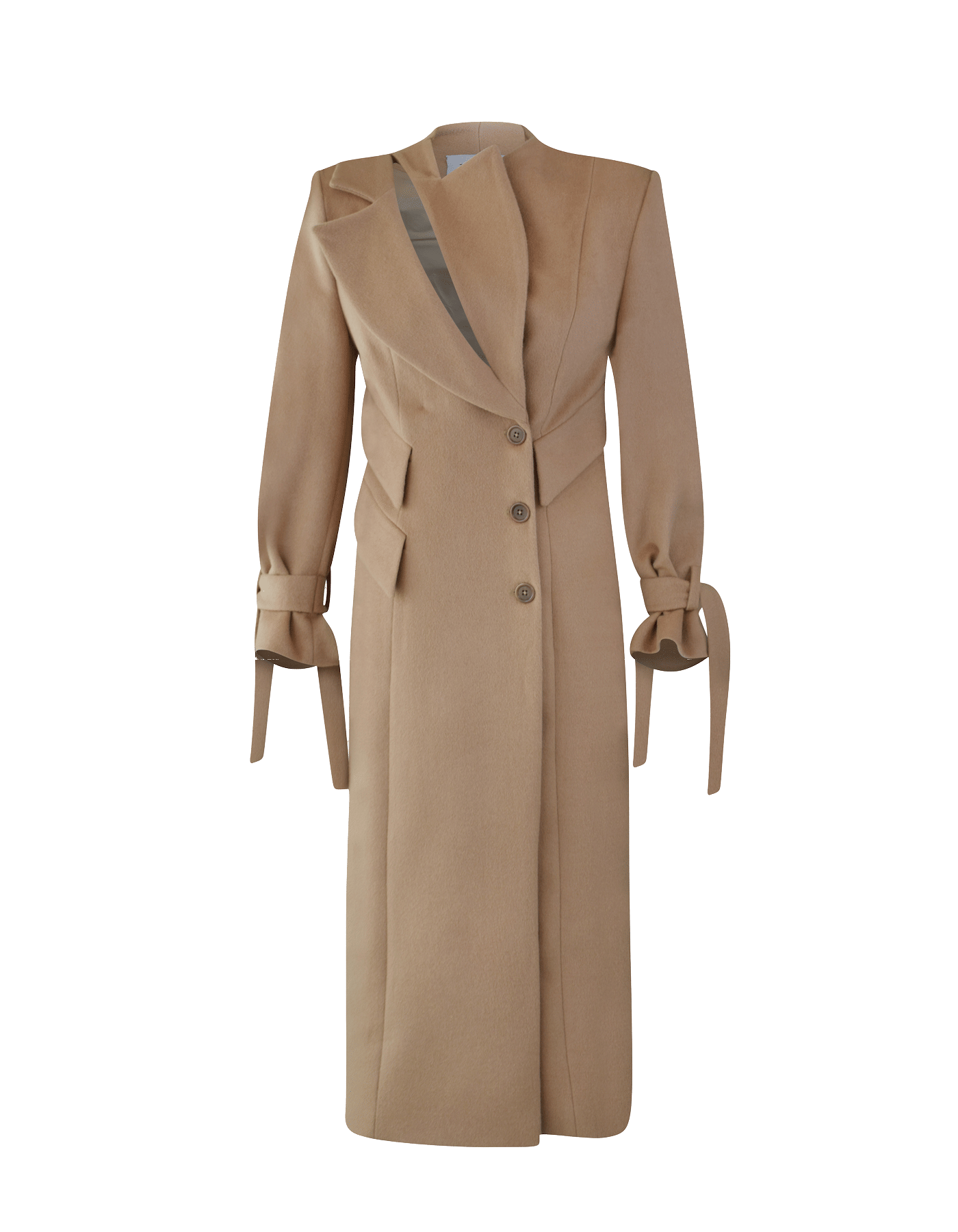 ZANE Cashmere Long Beige Coat made by MAET