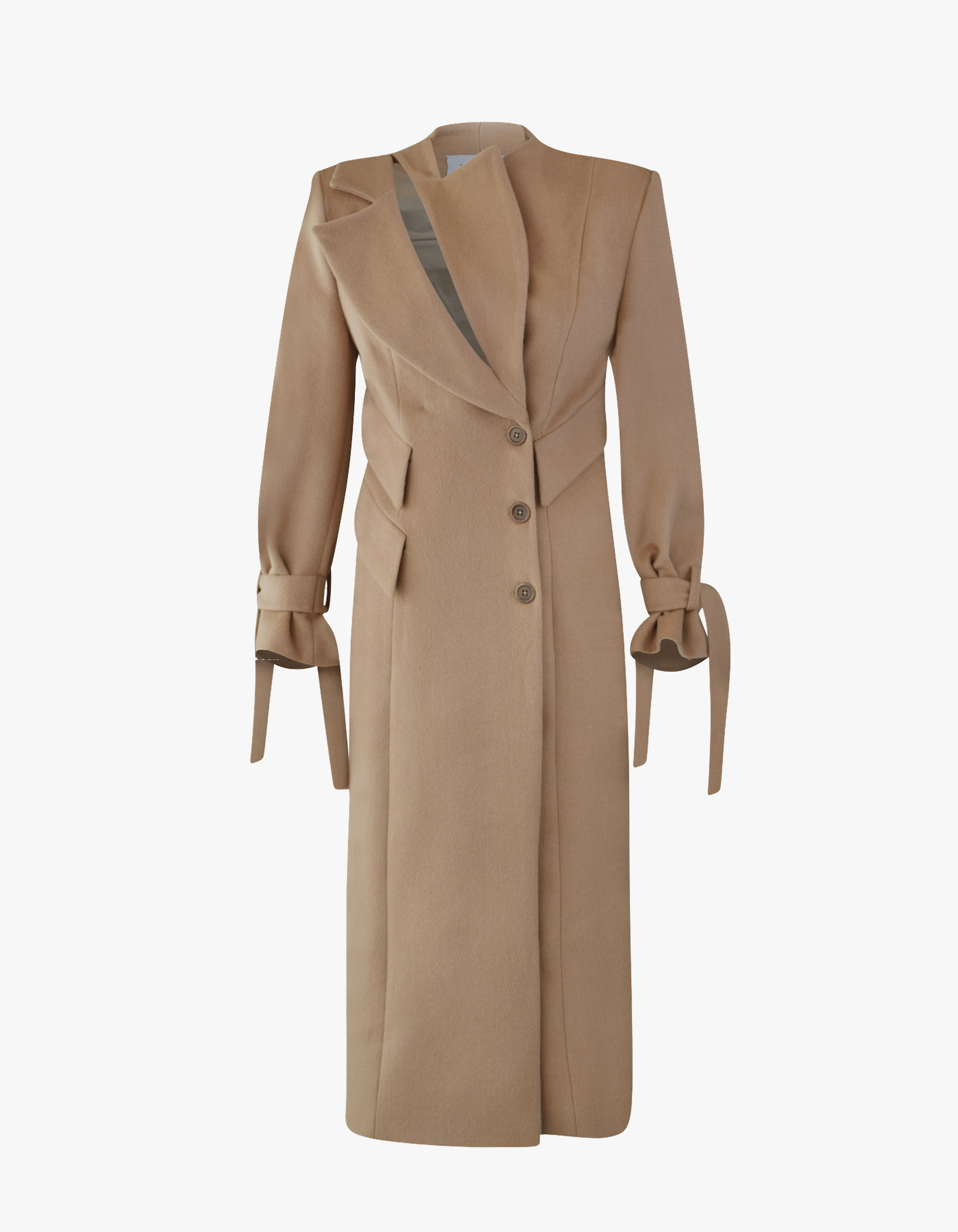 ZANE Cashmere Long Beige Coat made by MAET