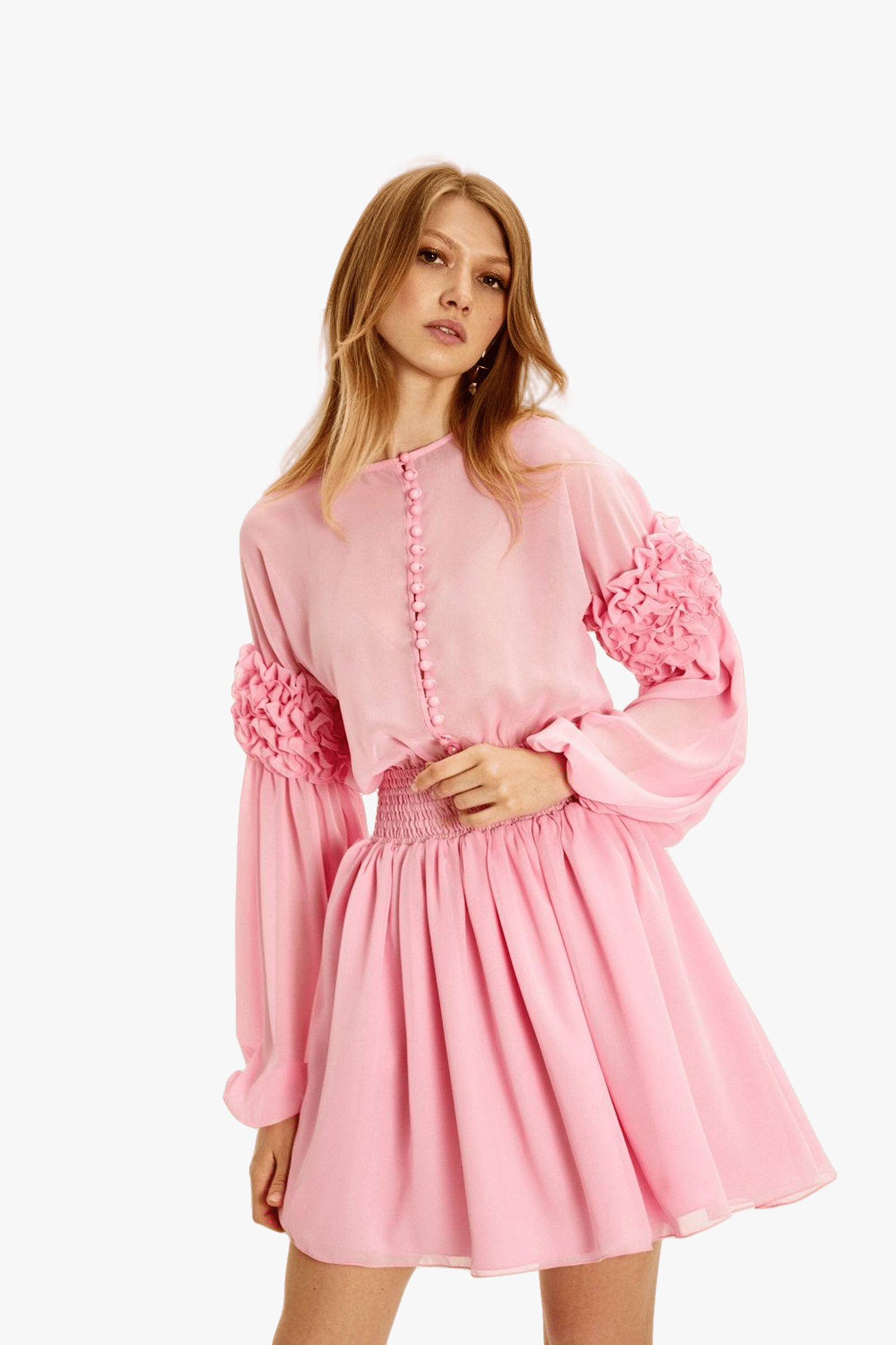 Light Pink Ruffle Dress made by Guranda