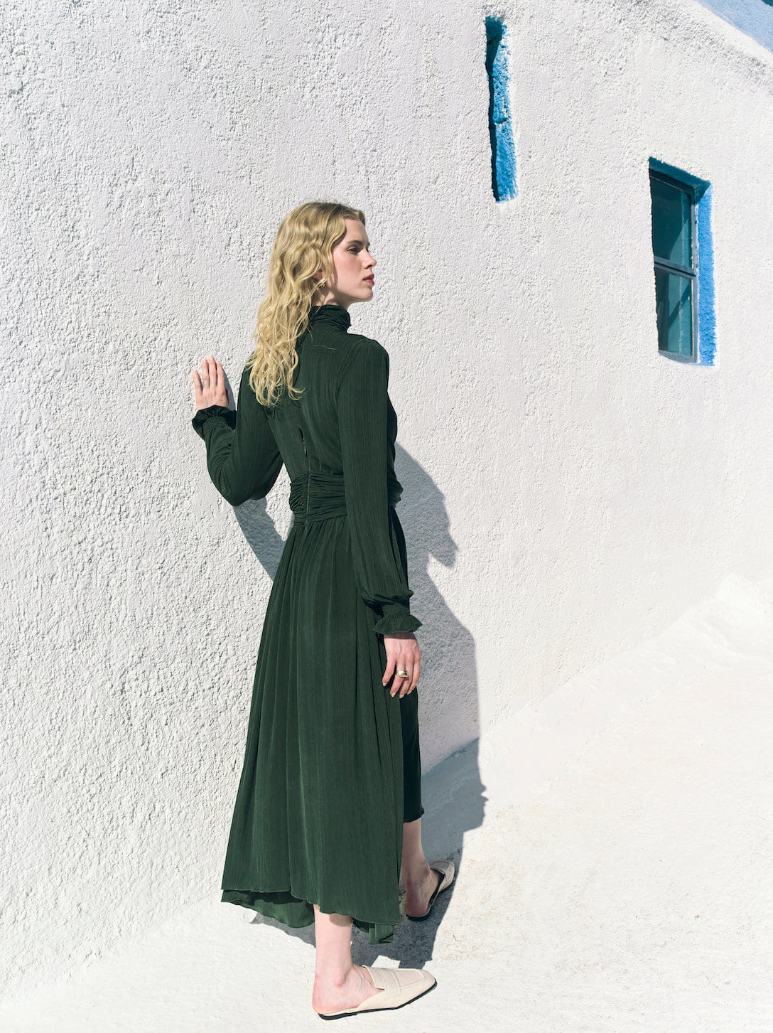 Austin Long Dress in Khaki made by Nazli Ceren