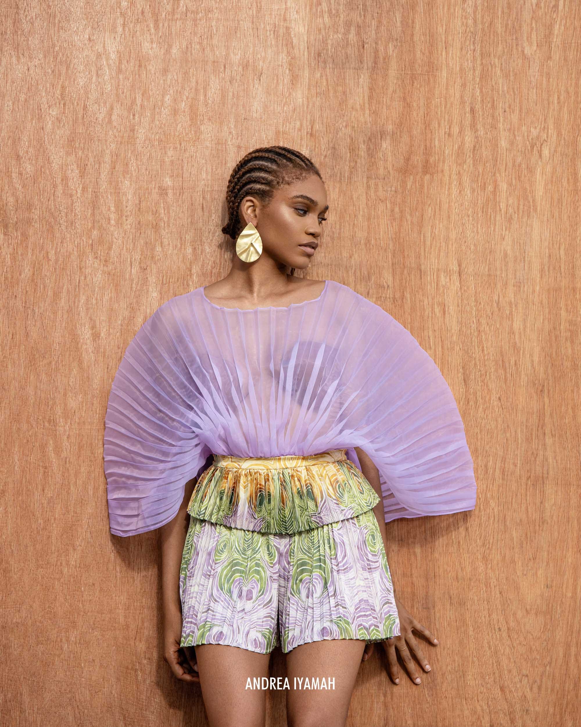 SOMBRA BODYSUIT - LILAC made by Andrea Iyamah