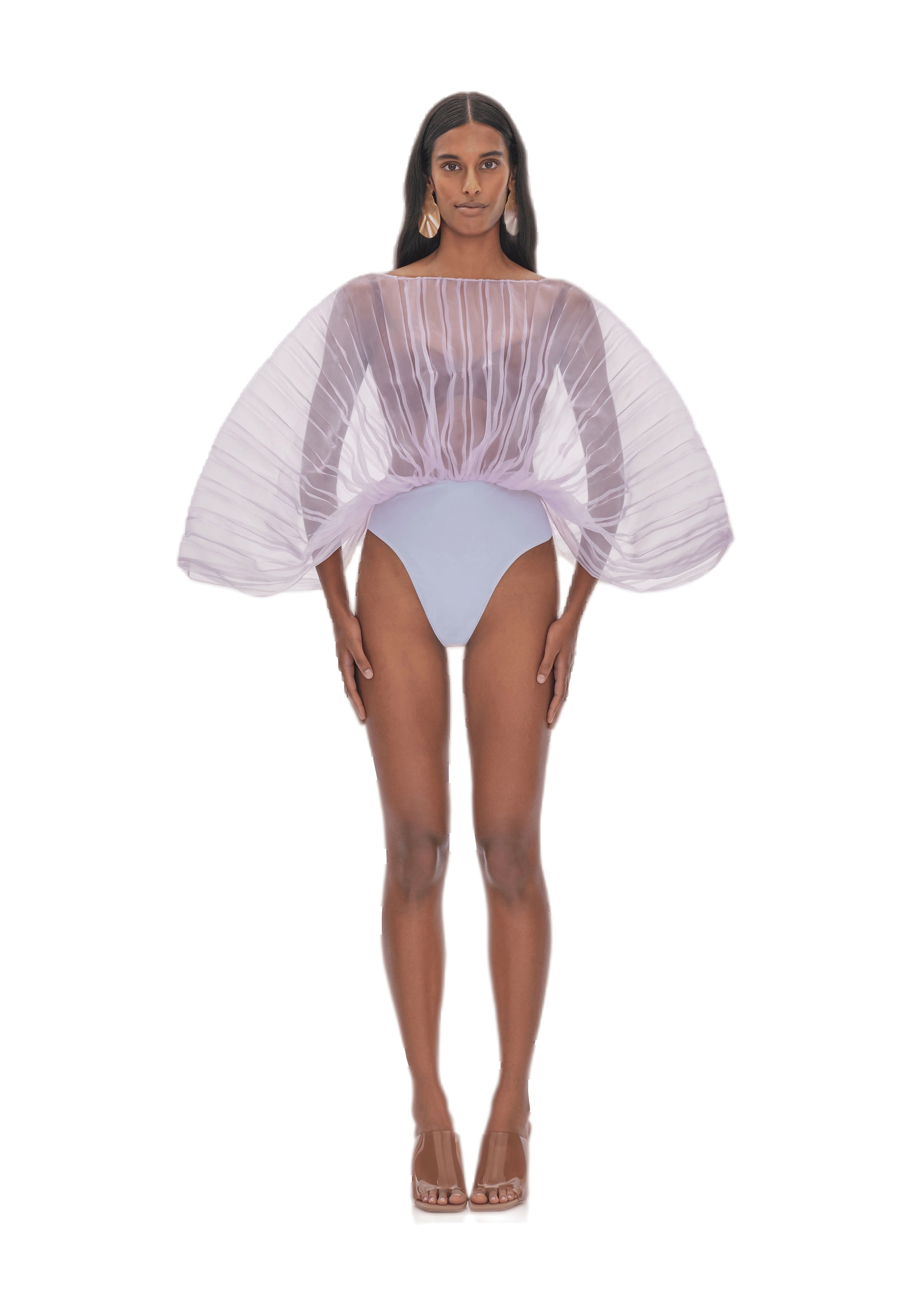 SOMBRA BODYSUIT - LILAC made by Andrea Iyamah