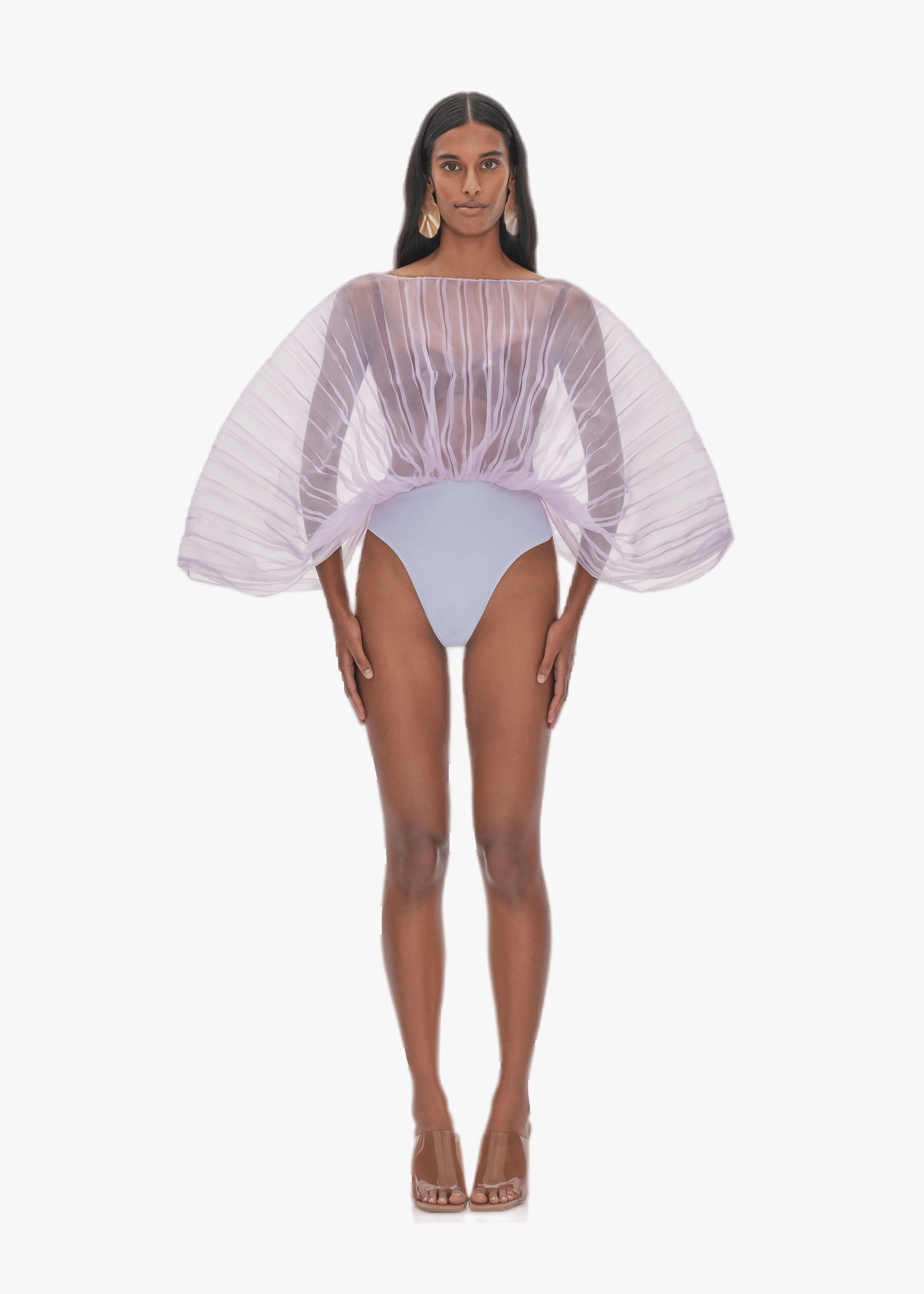 SOMBRA BODYSUIT - LILAC made by Andrea Iyamah