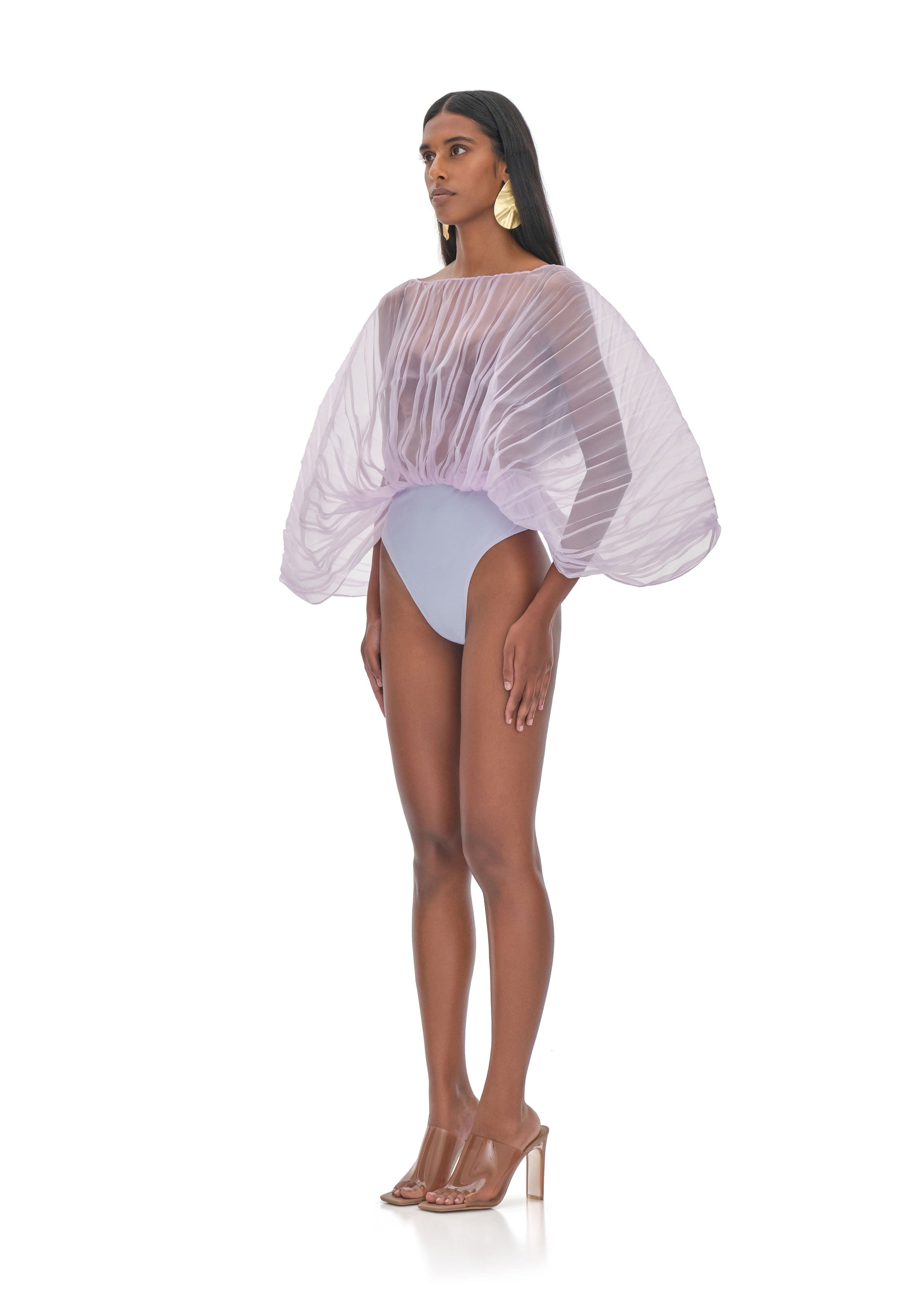 SOMBRA BODYSUIT - LILAC made by Andrea Iyamah