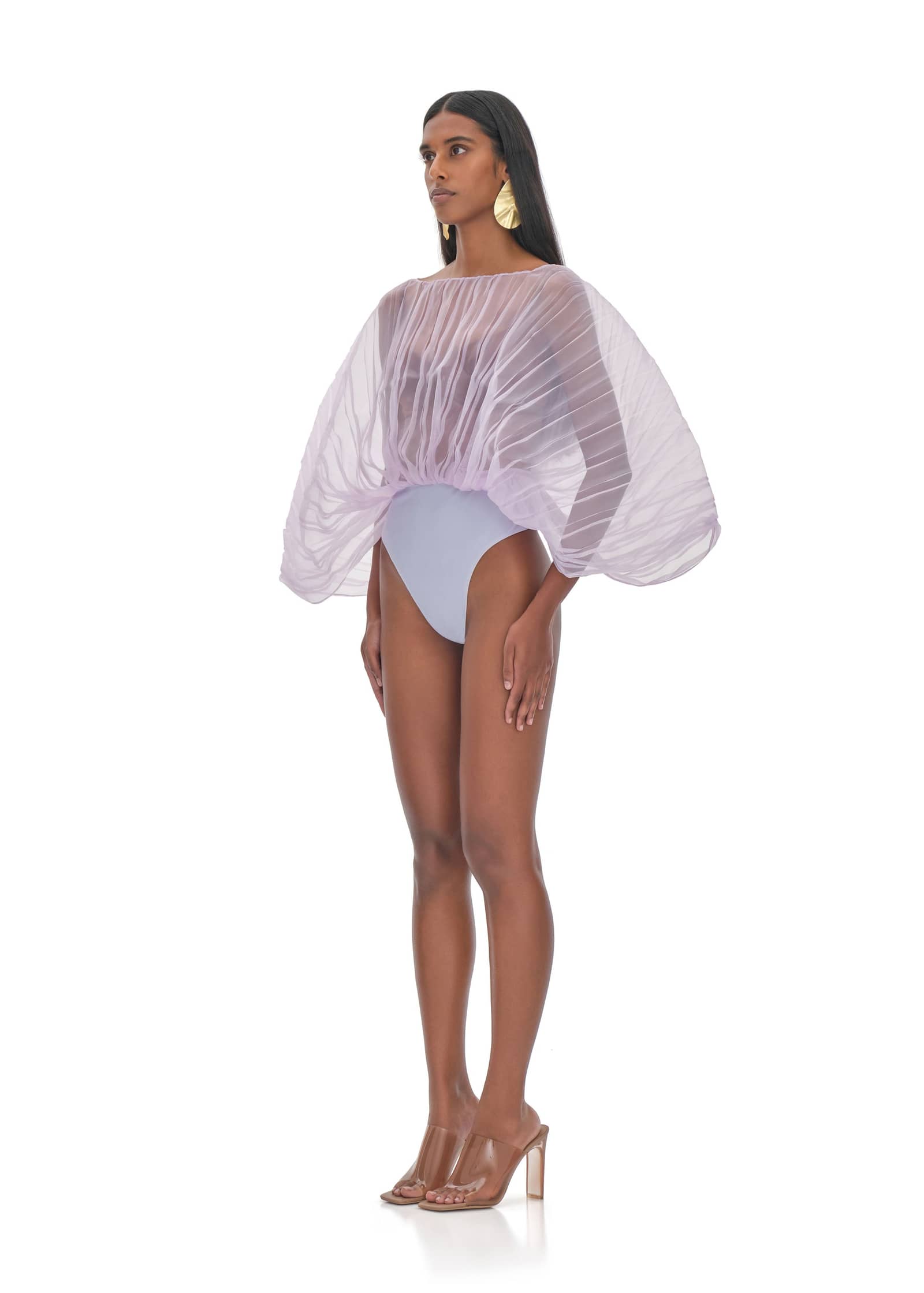 SOMBRA BODYSUIT - LILAC made by Andrea Iyamah